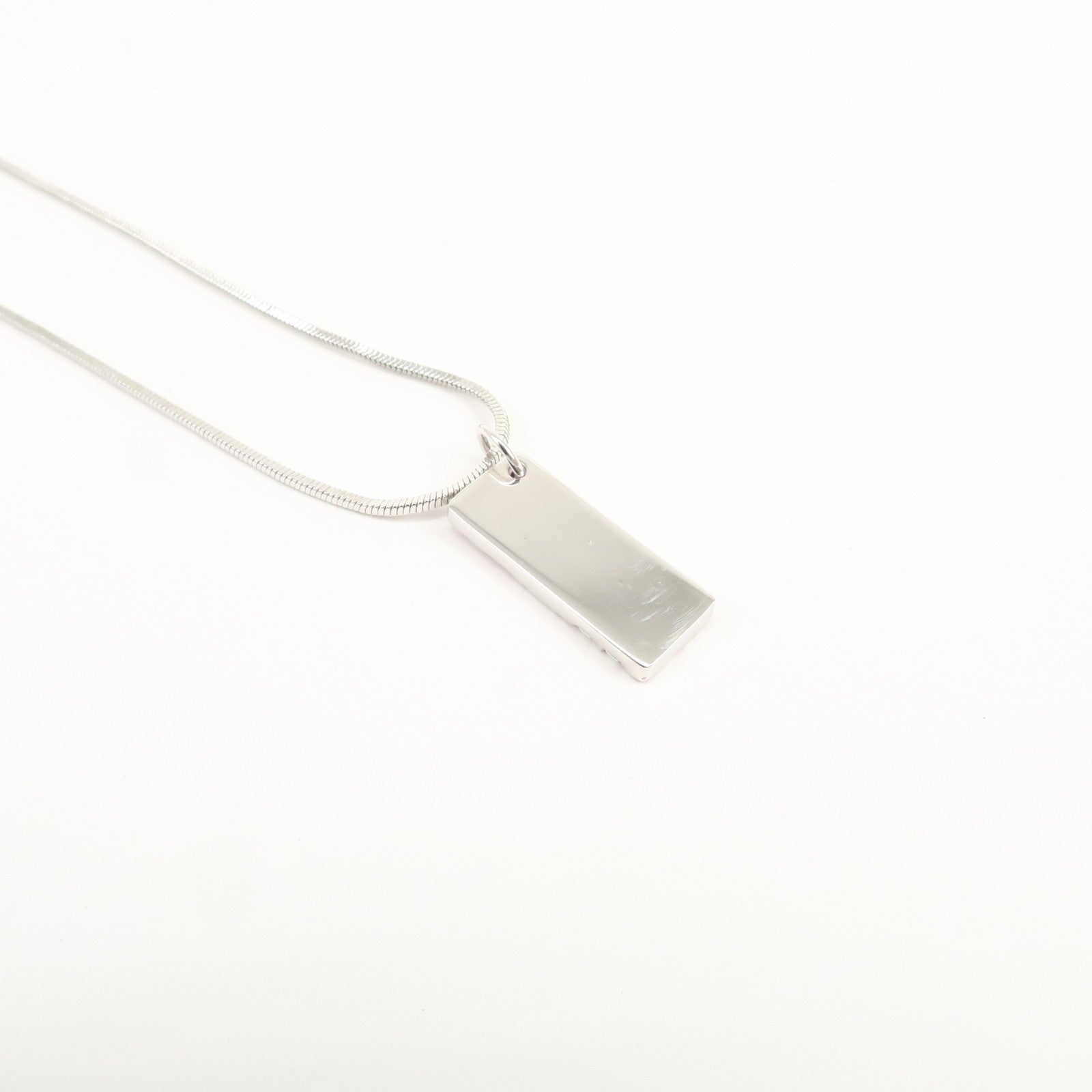 Christian Dior Trotter Logo Metal Necklace Pink Silver