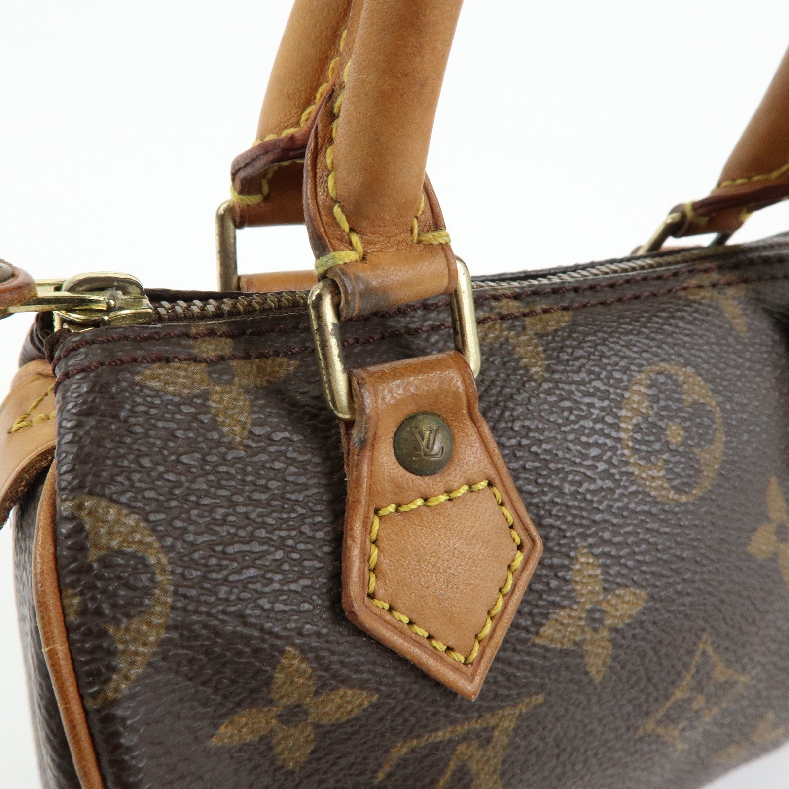 Louis Vuitton Monogram Canvas Mini Speedy Hand Bag & Strap M41534