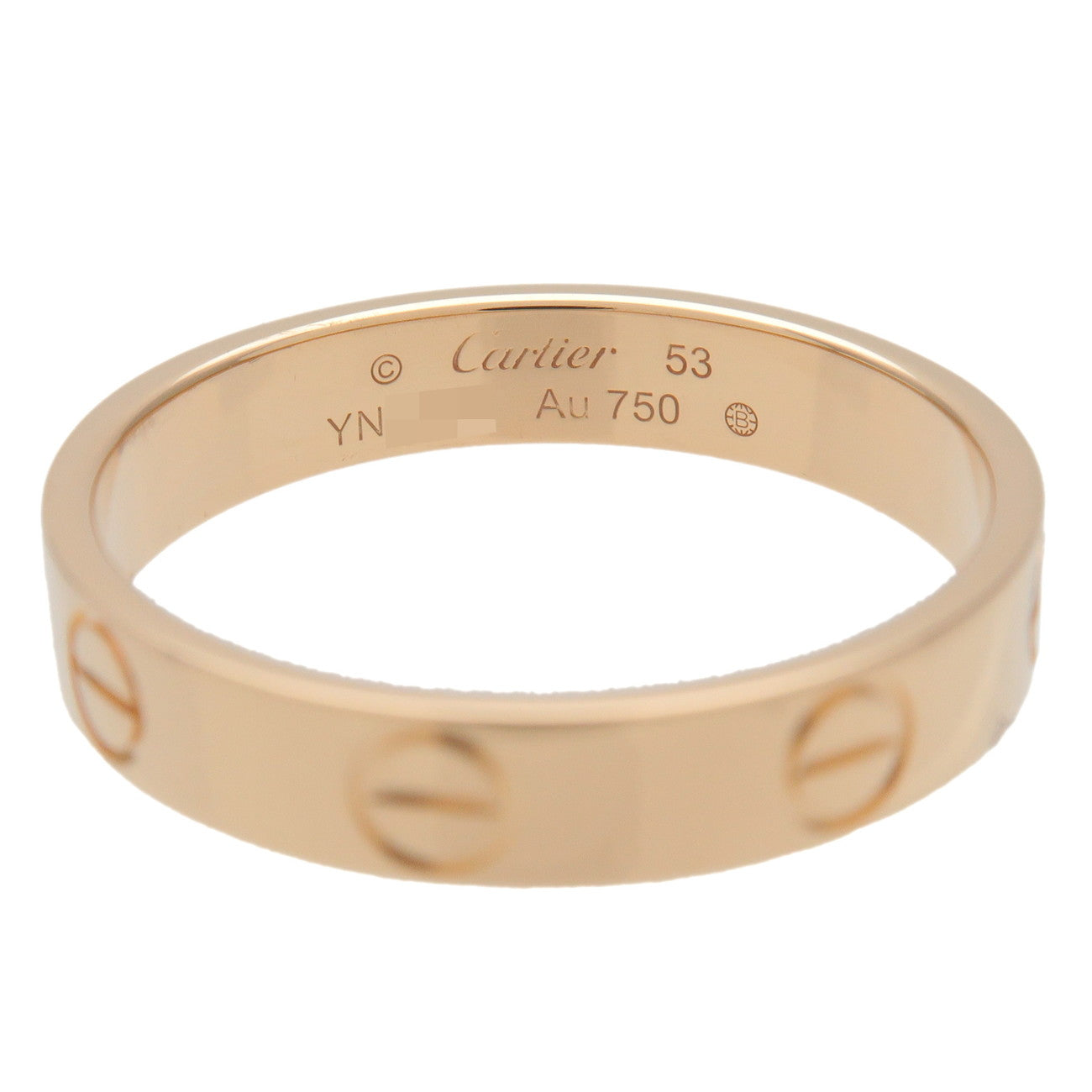 Cartier Mini Love Ring K18 750YG Yellow Gold #53 US6.5 EU53 HK14