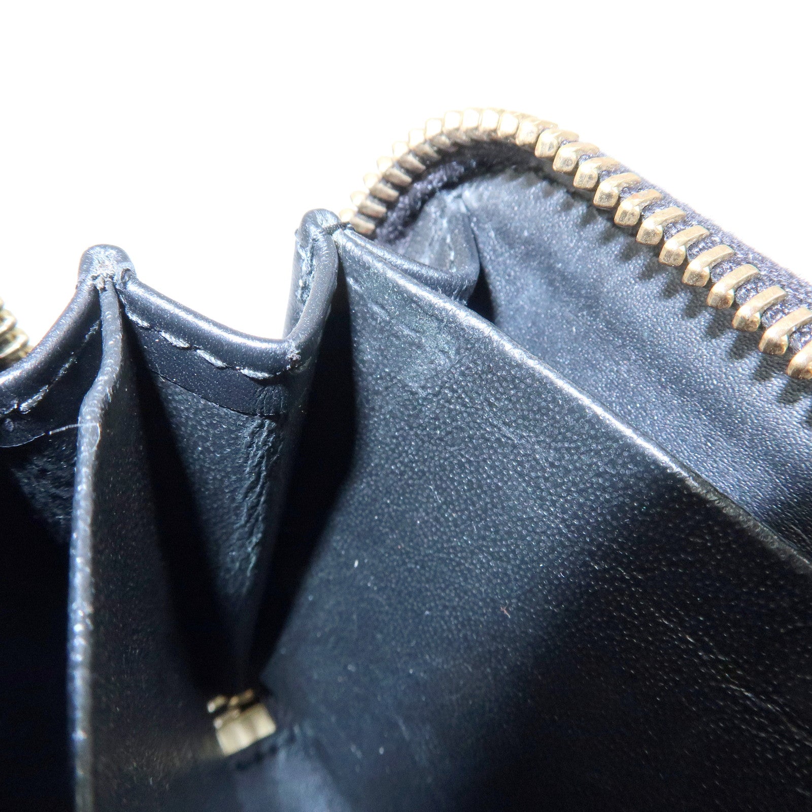 GUCCI Guccissima Leather Zip Around Coin Case Card Holder 447939