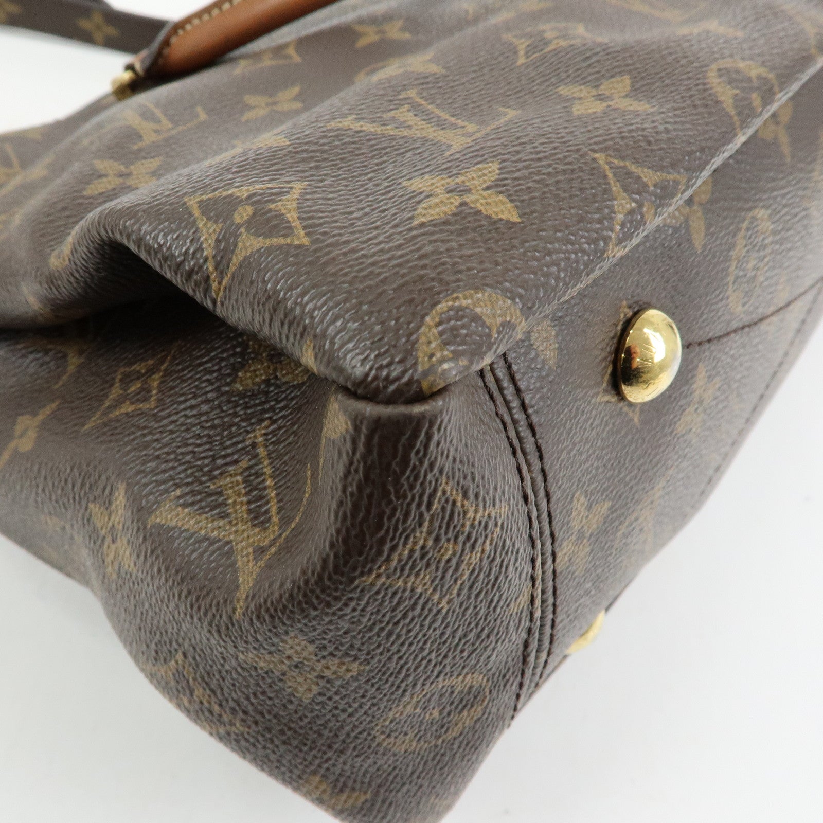 Louis Vuitton Monogram Pallas 2Way Bag Hand Bag Brown Noir M41064