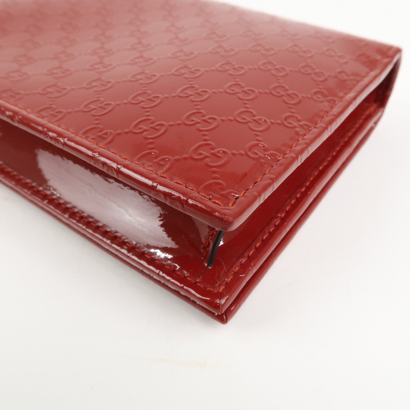 GUCCI Micro Guccissima Leather 2Way Bag Shoulder Bag Red 354086