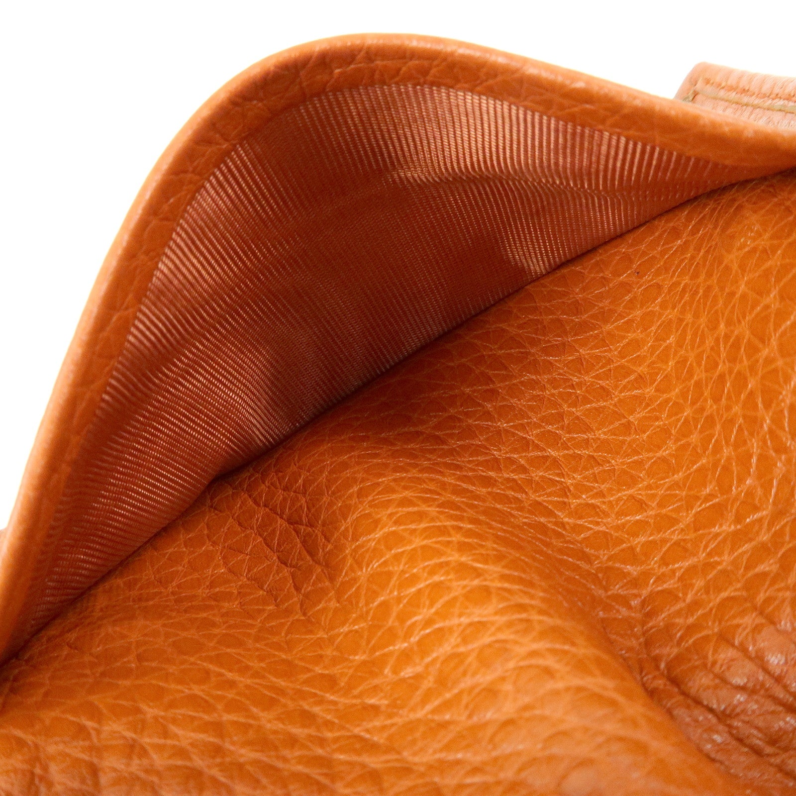 PRADA Leather Key Case Key Chain Key Holder Orange