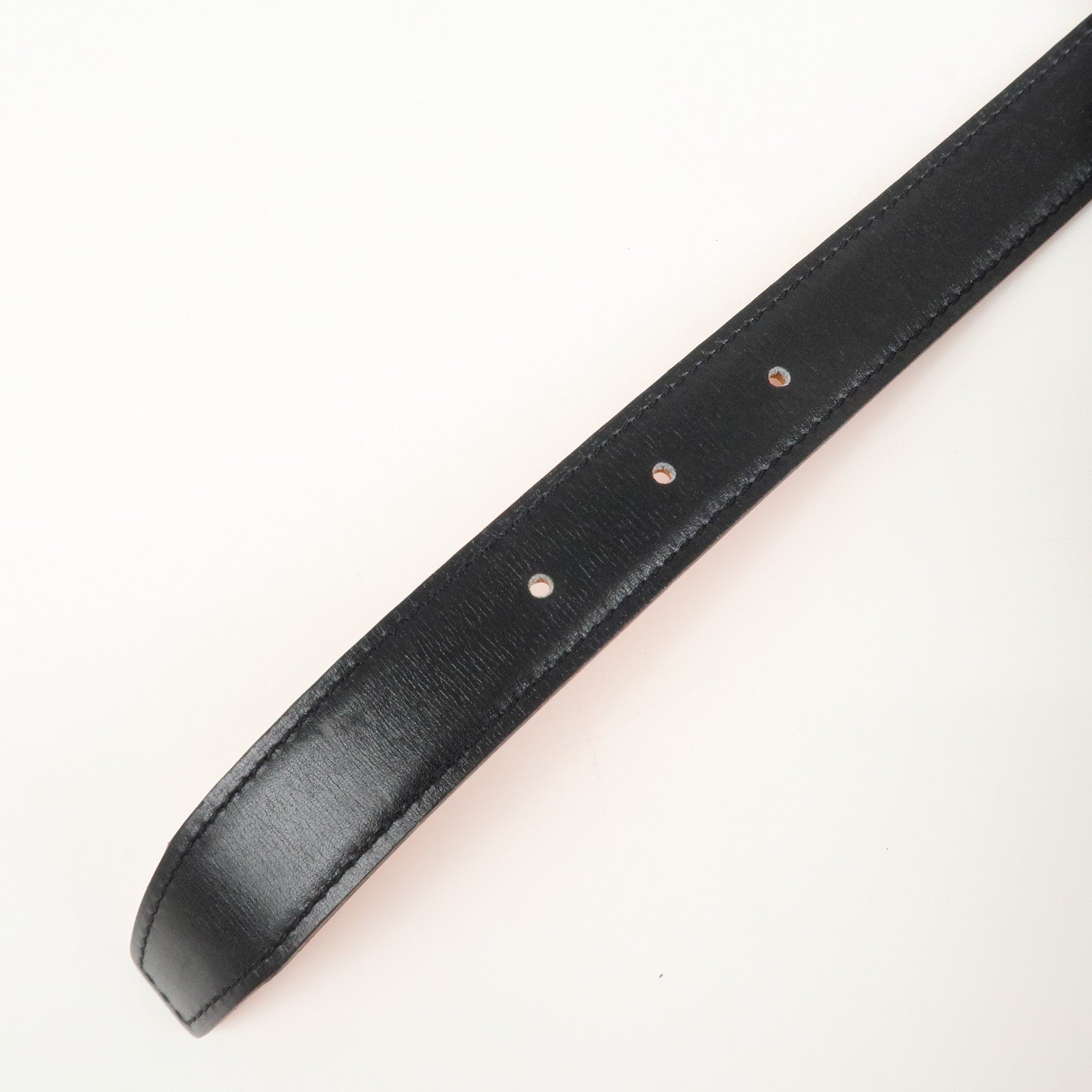 HERMES H Buckle Reversible Constance Leather Belt E Stamped Black