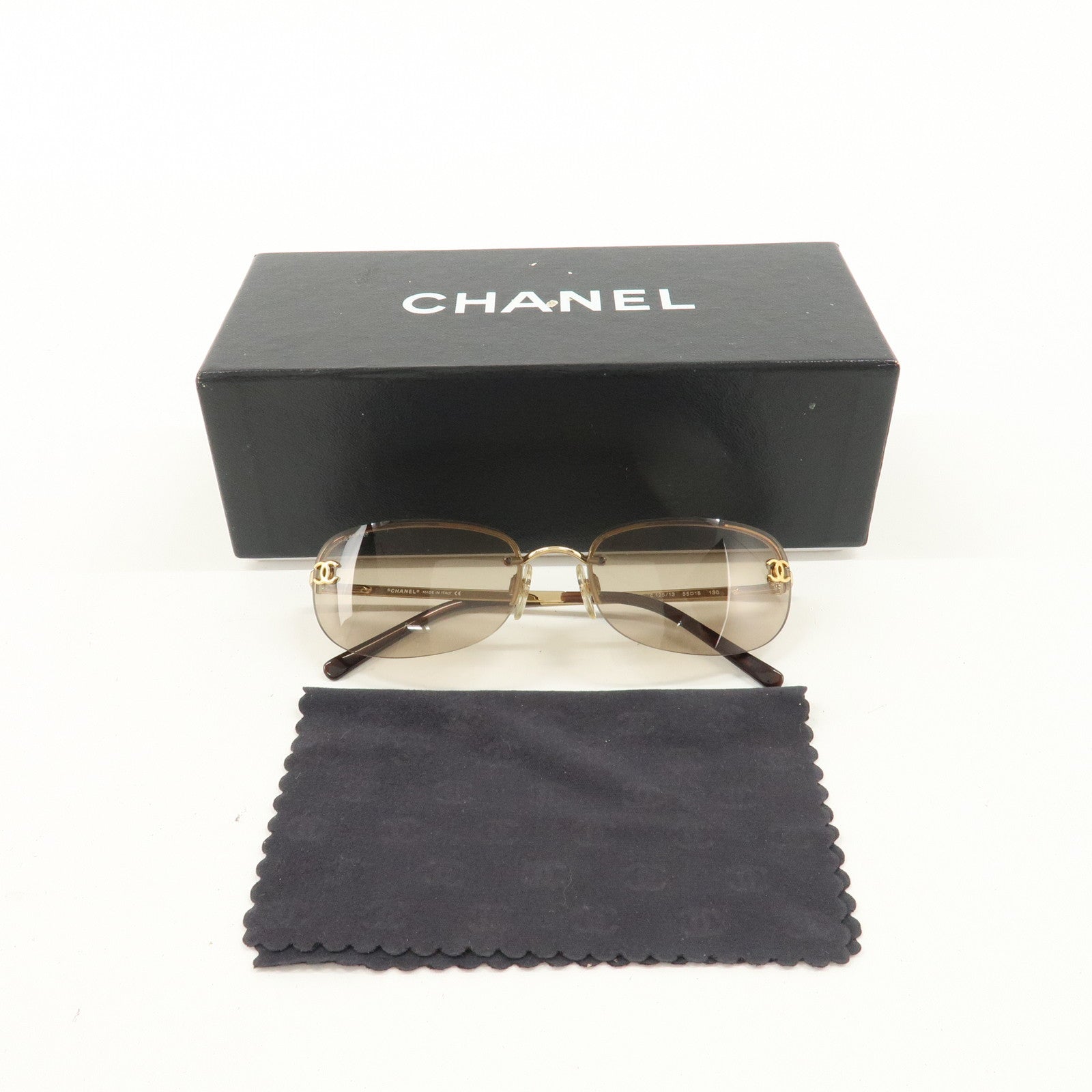 CHANEL Metal Plastic Sunglasses 40099 C.125/13 55□16 130