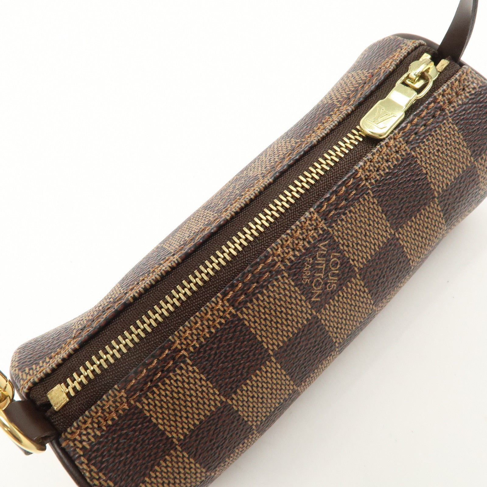 Louis Vuitton Damier Mini Pouch for Papillon Bag Brown Used