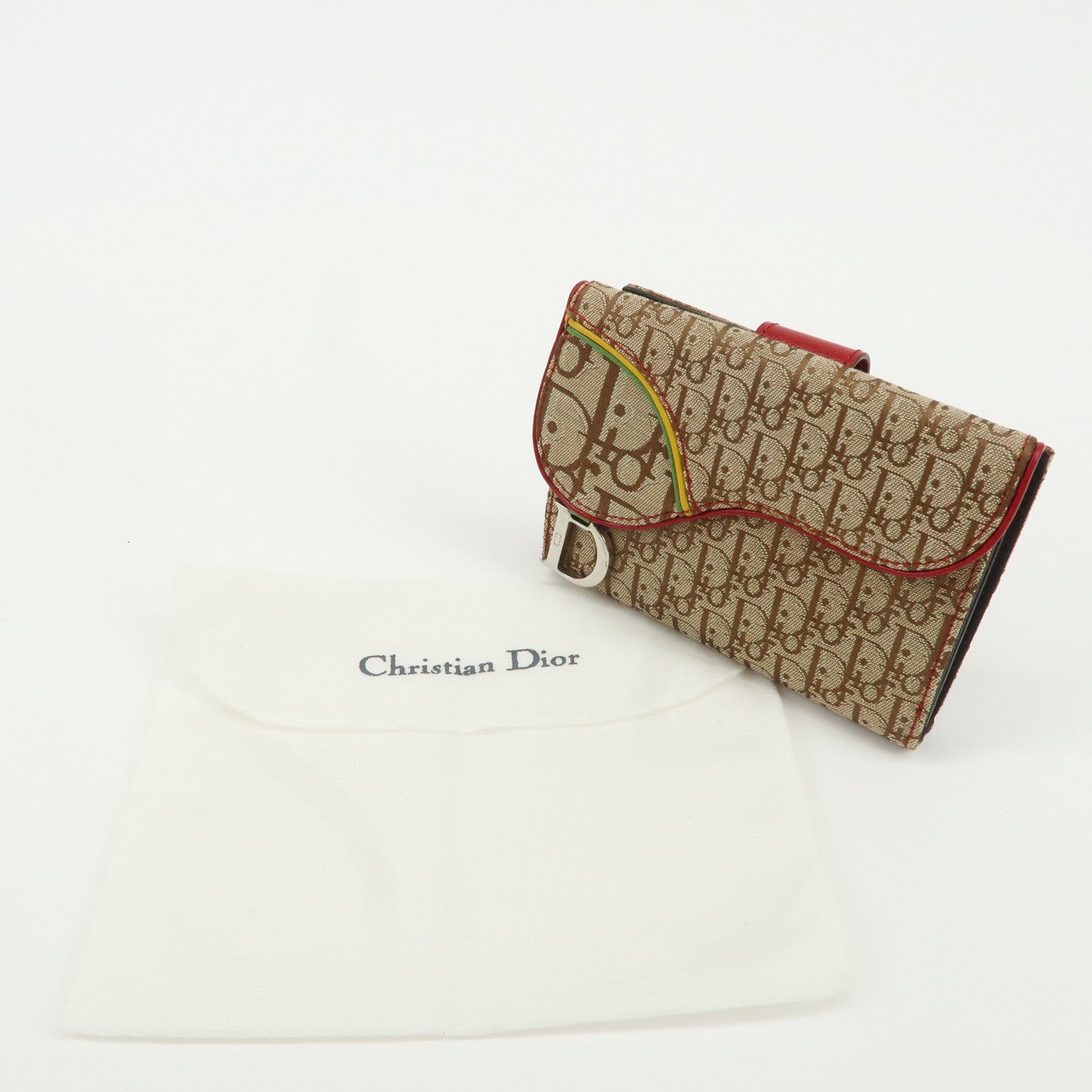 Christian Dior Trotter Raster Canvas Leather Bi-fold Wallet