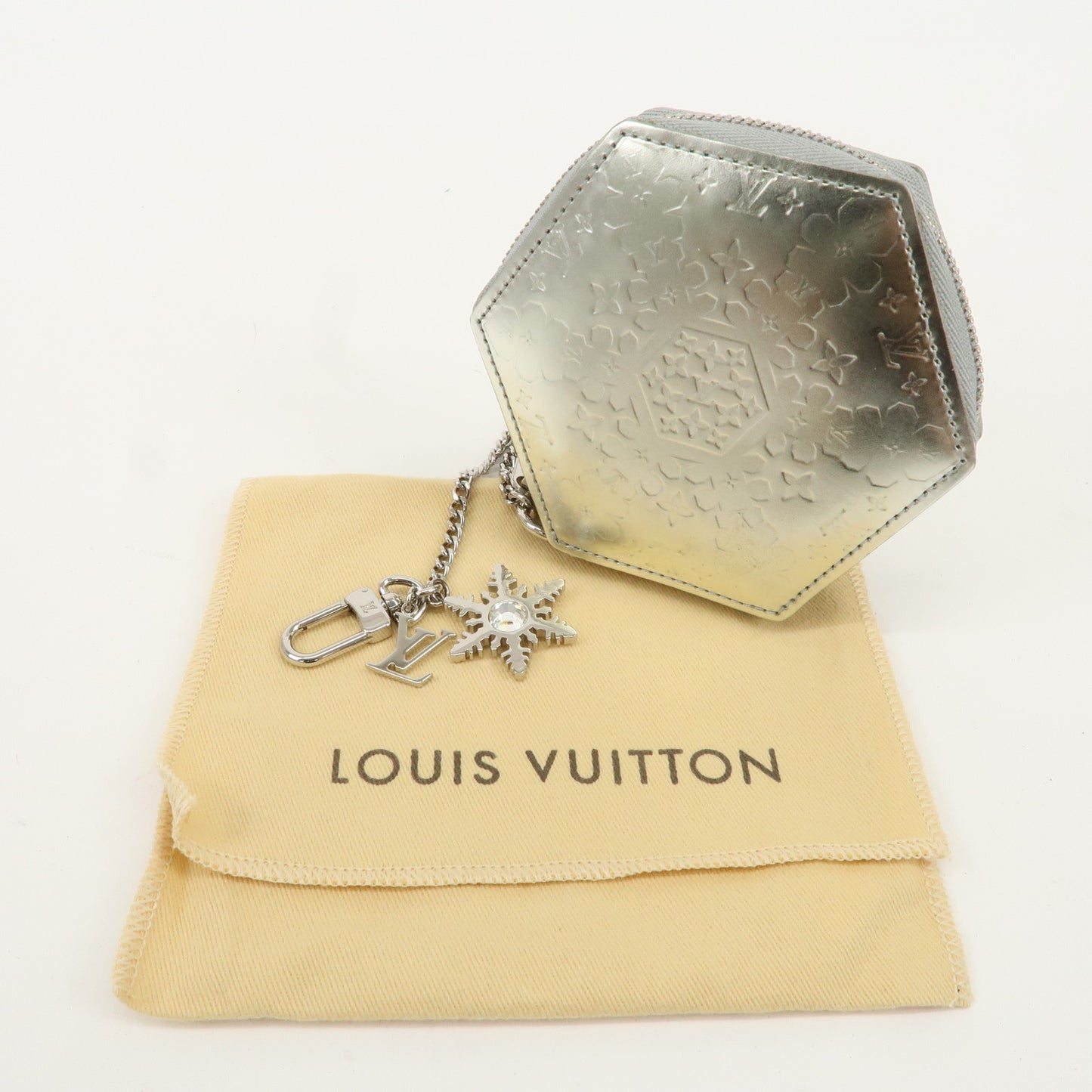 Louis Vuitton Monogram Vernis Porte Monnaie Flocon Argent M58218