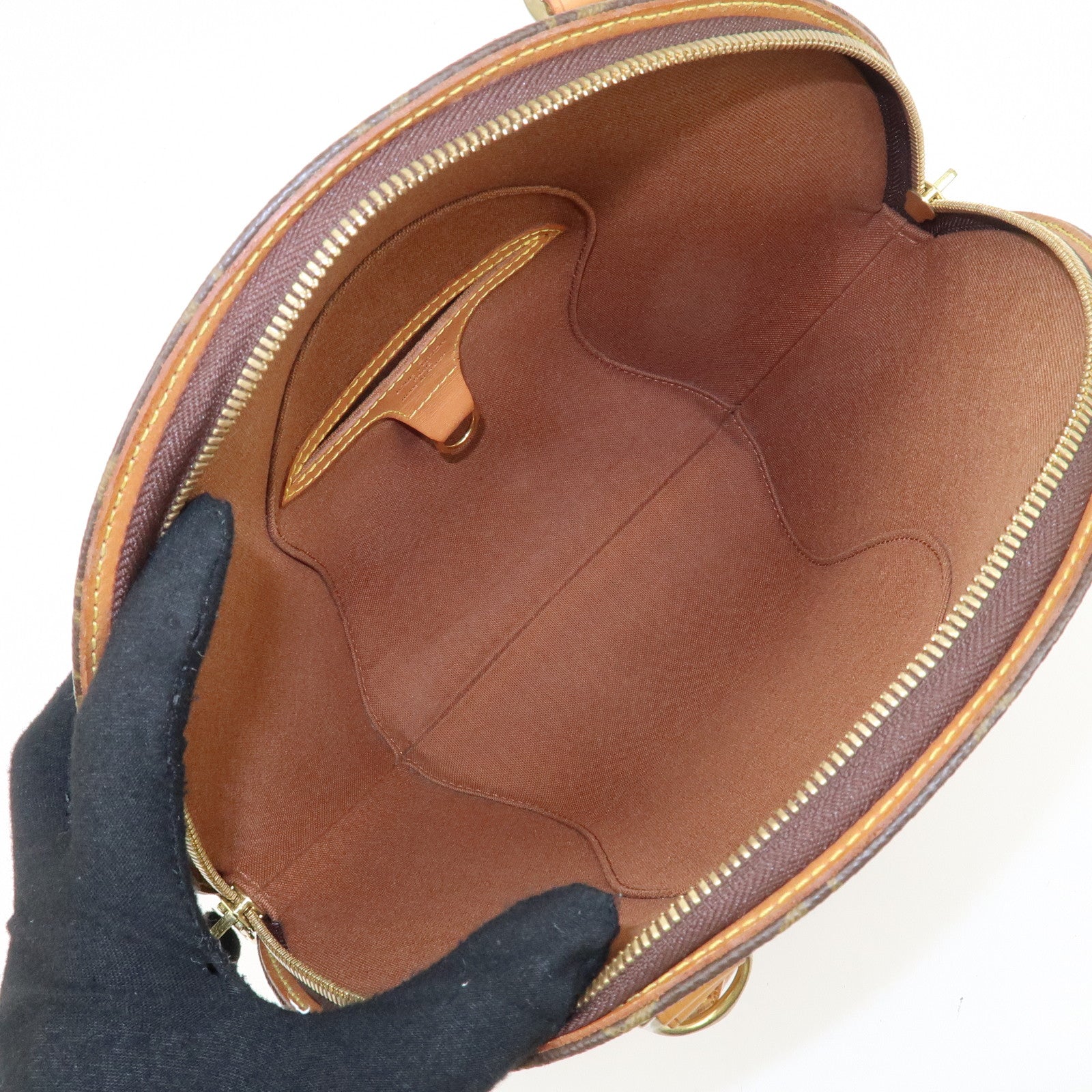 Louis Vuitton Monogram Ellipse MM Hand Bag Brown M51127 Used