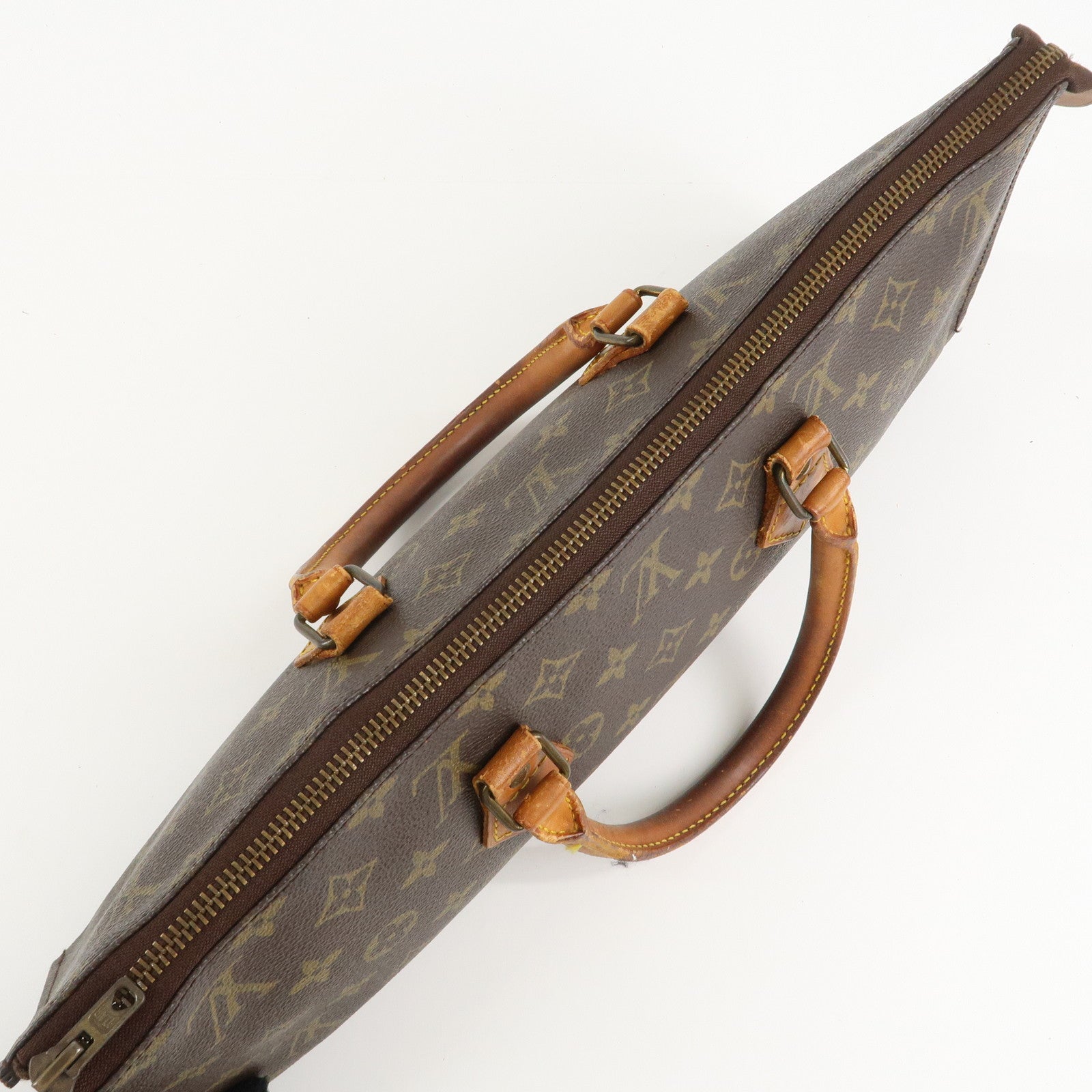 Louis Vuitton Monogram Sac Triangle Hand Bag Brown M51360 Used