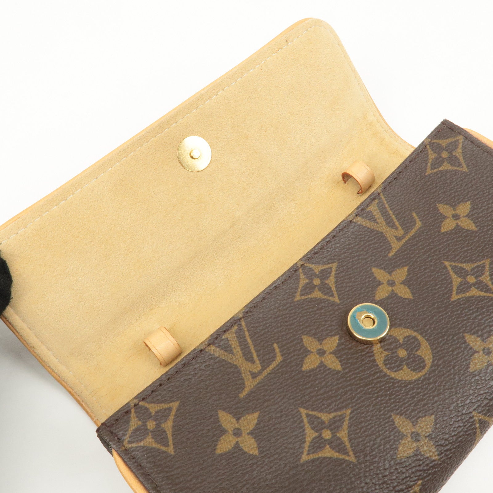 Louis Vuitton Monogram Pochette Twin PM 2Way Bag Brown M51854 Used