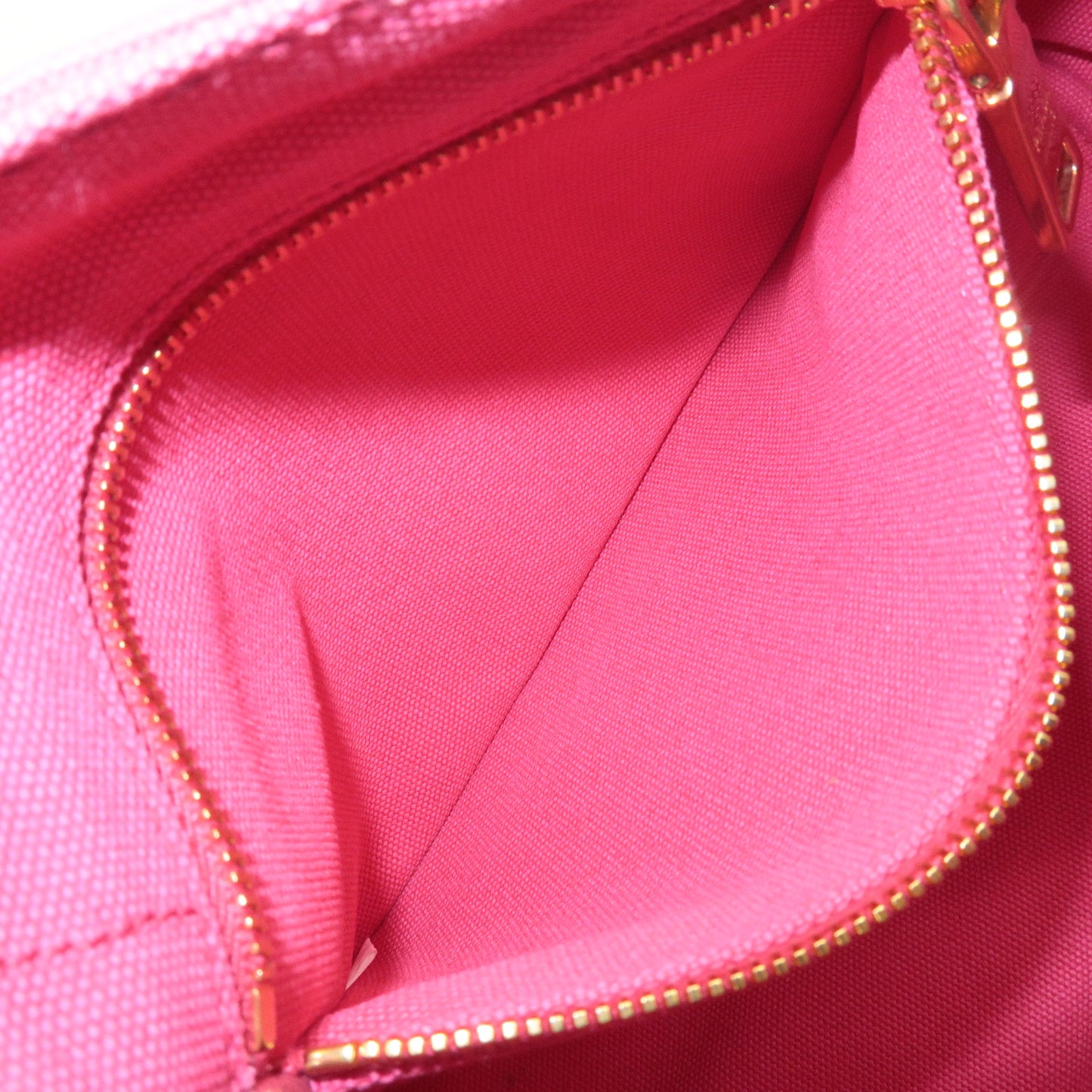 PRADA Logo Canapa Mini Canvas 2Way Shoulder Bag Pink