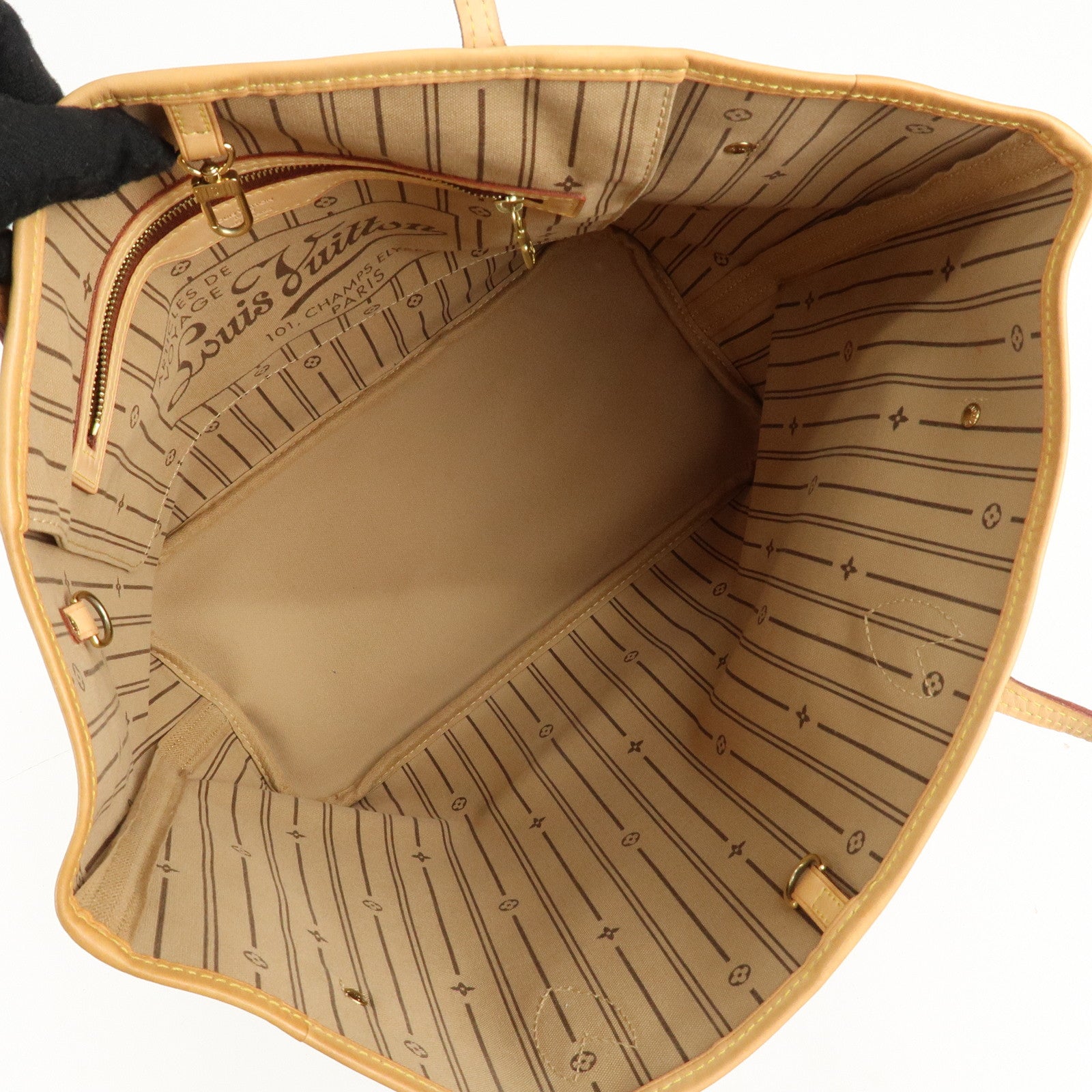 Louis Vuitton Monogram Neverfull MM Tote Bag Brown M40156 Used