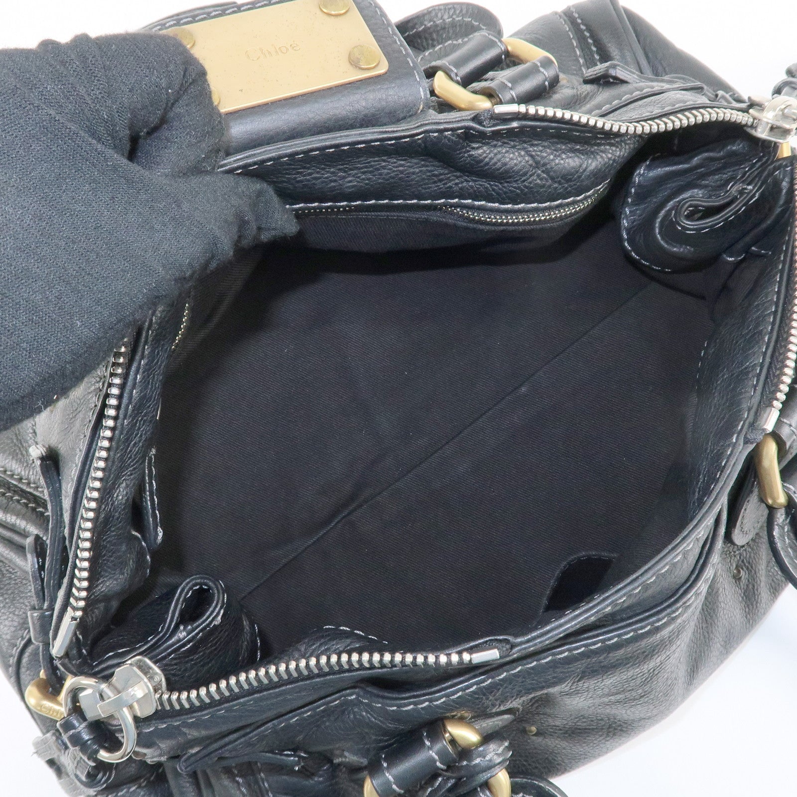 Chloe Paddington Leather Hand Bag Shoulder Bag Medium Used