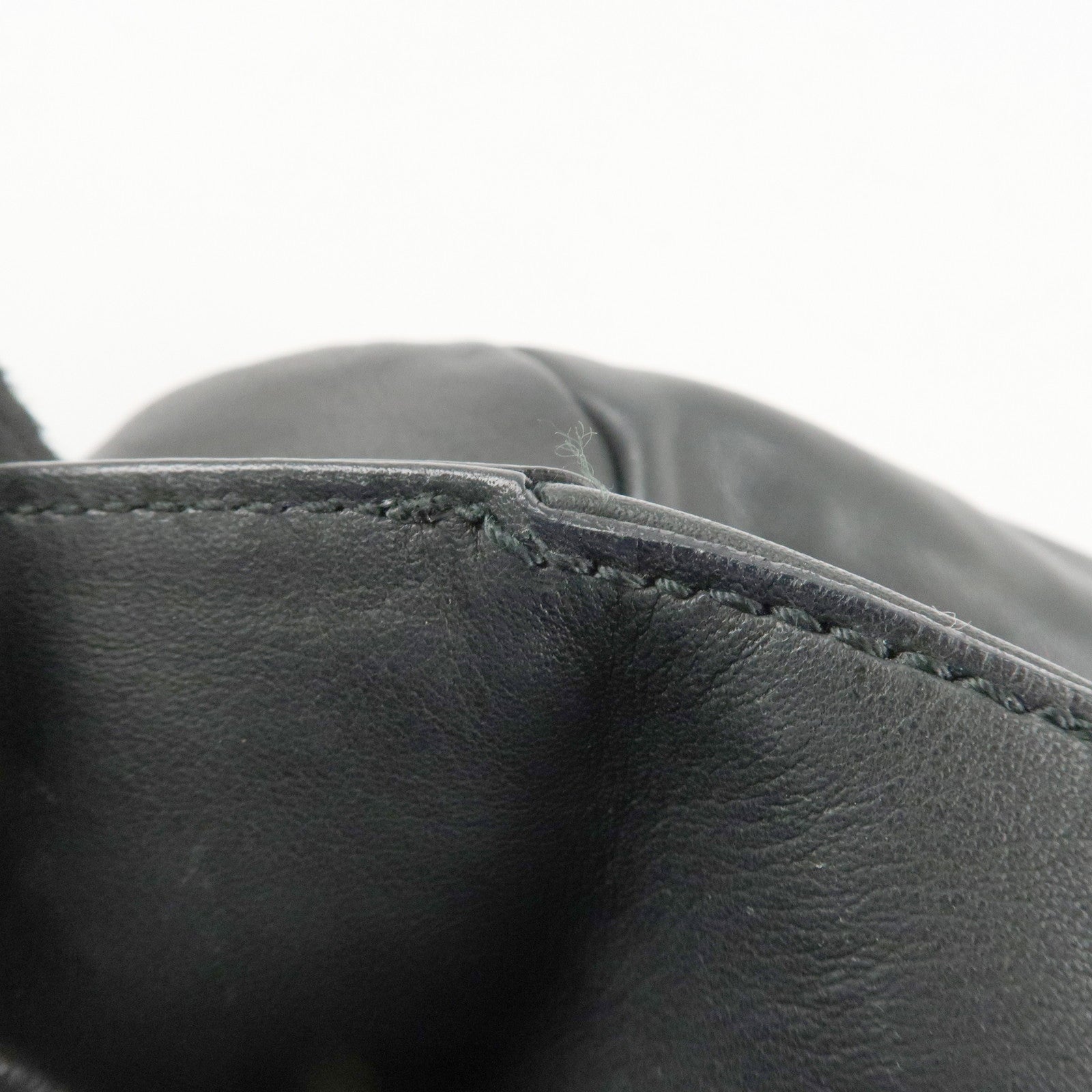 Ferragamo Gancini Leather Shoulder Bag Hand Bag Black Used