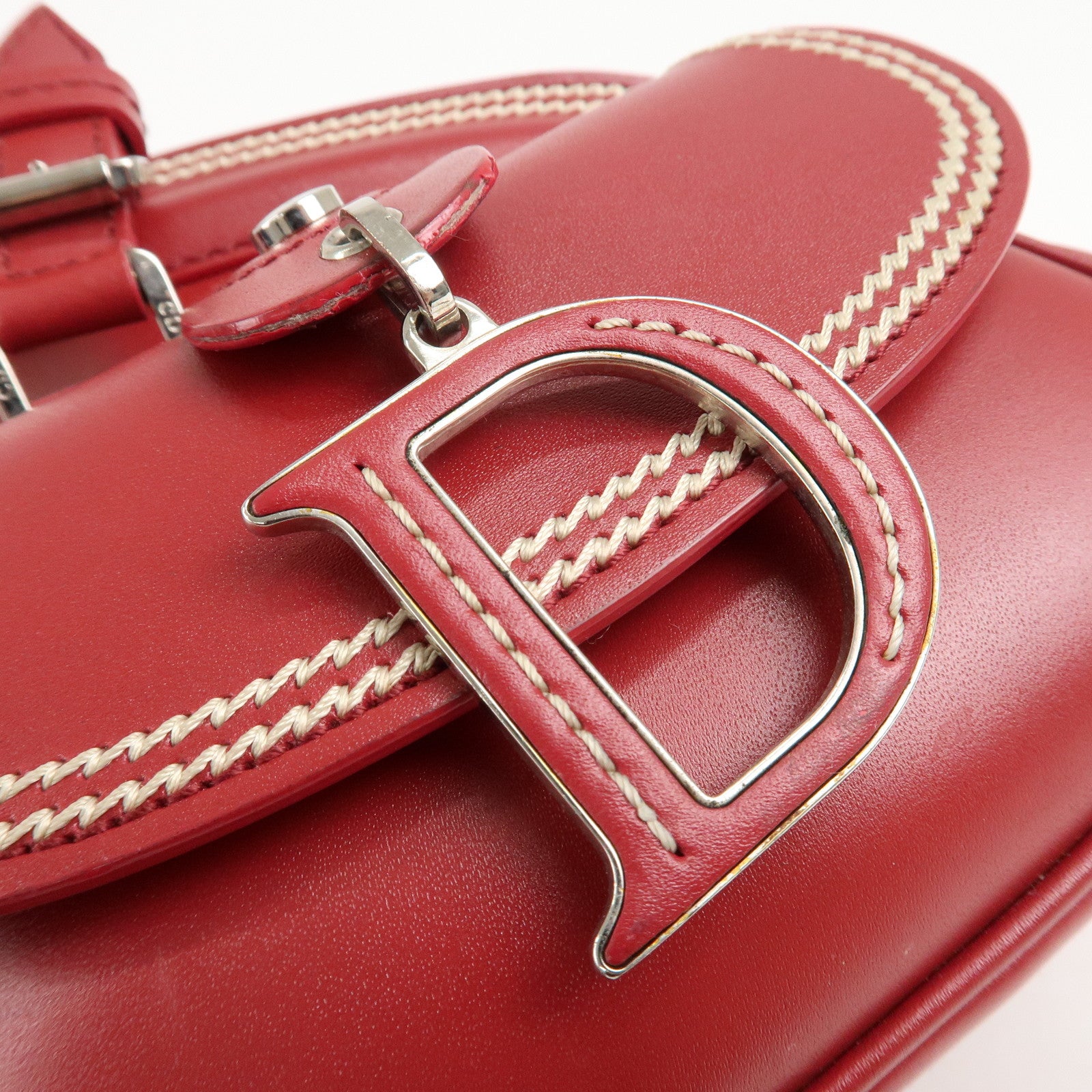 Christian Dior Detective Bag Satchel Bag Hand Bag Red