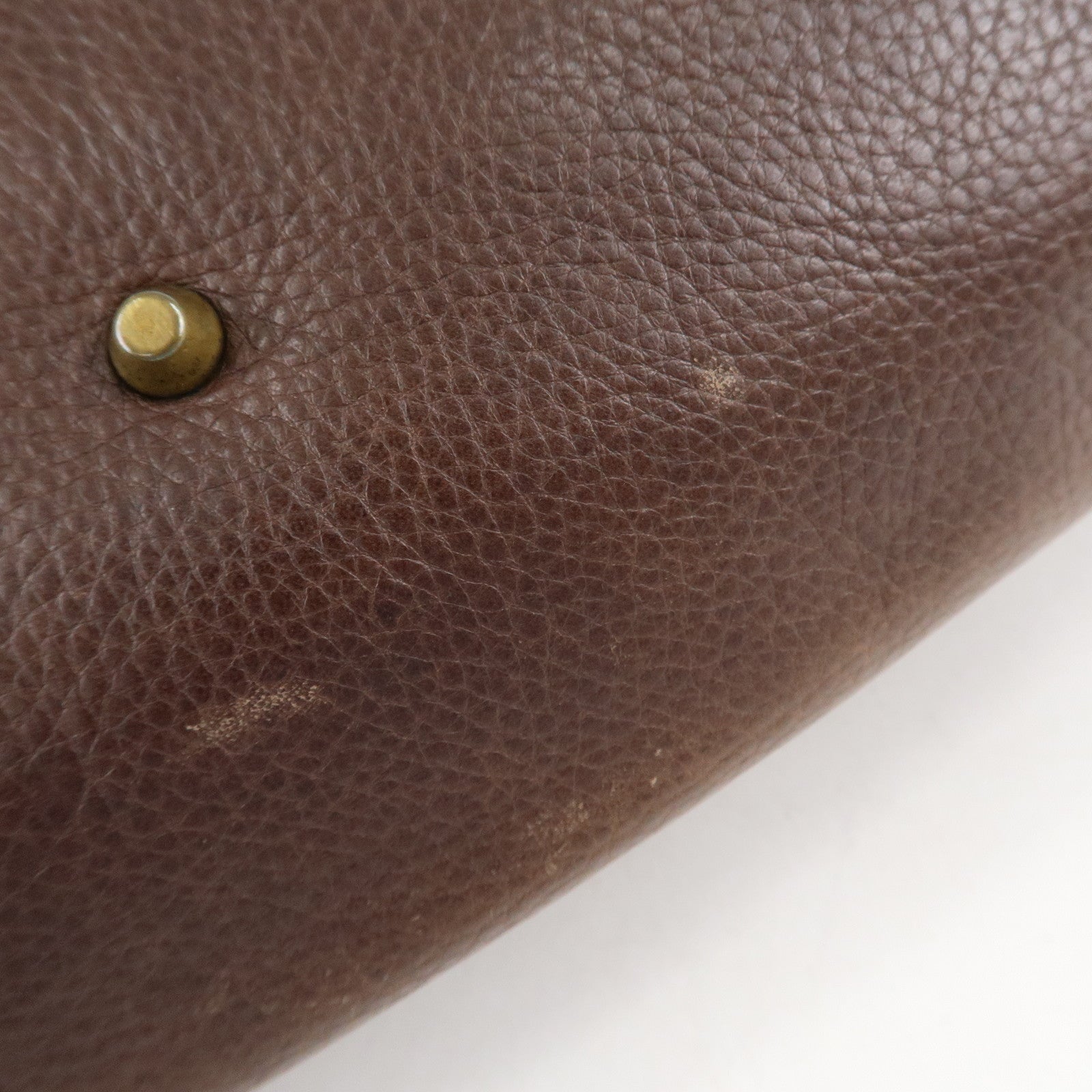 Chloe Paddington Leather Hand Bag Shoulder Bag Medium Brown Used