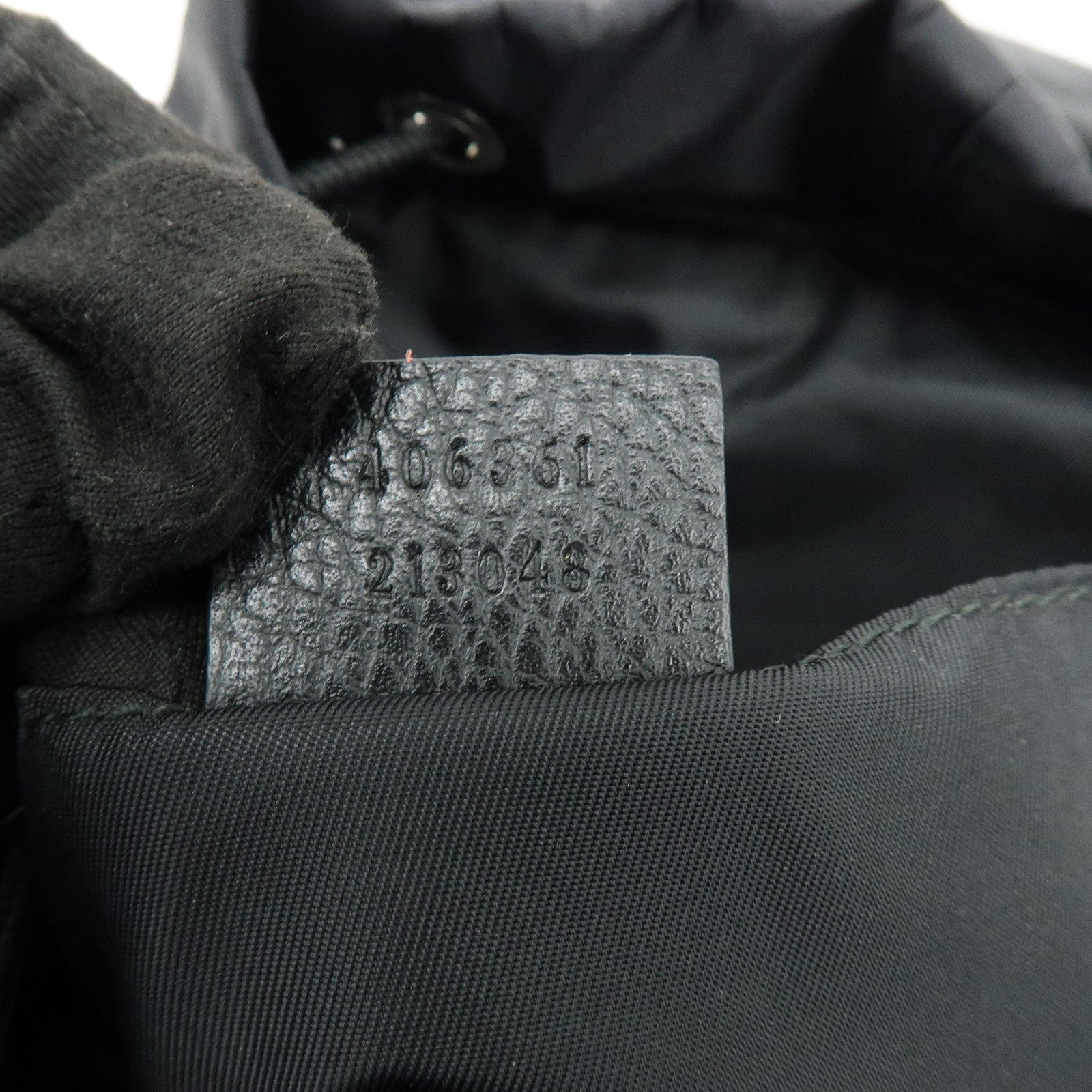 GUCCI GG Nylon Leather Backpack Ruck Sack Black 406361