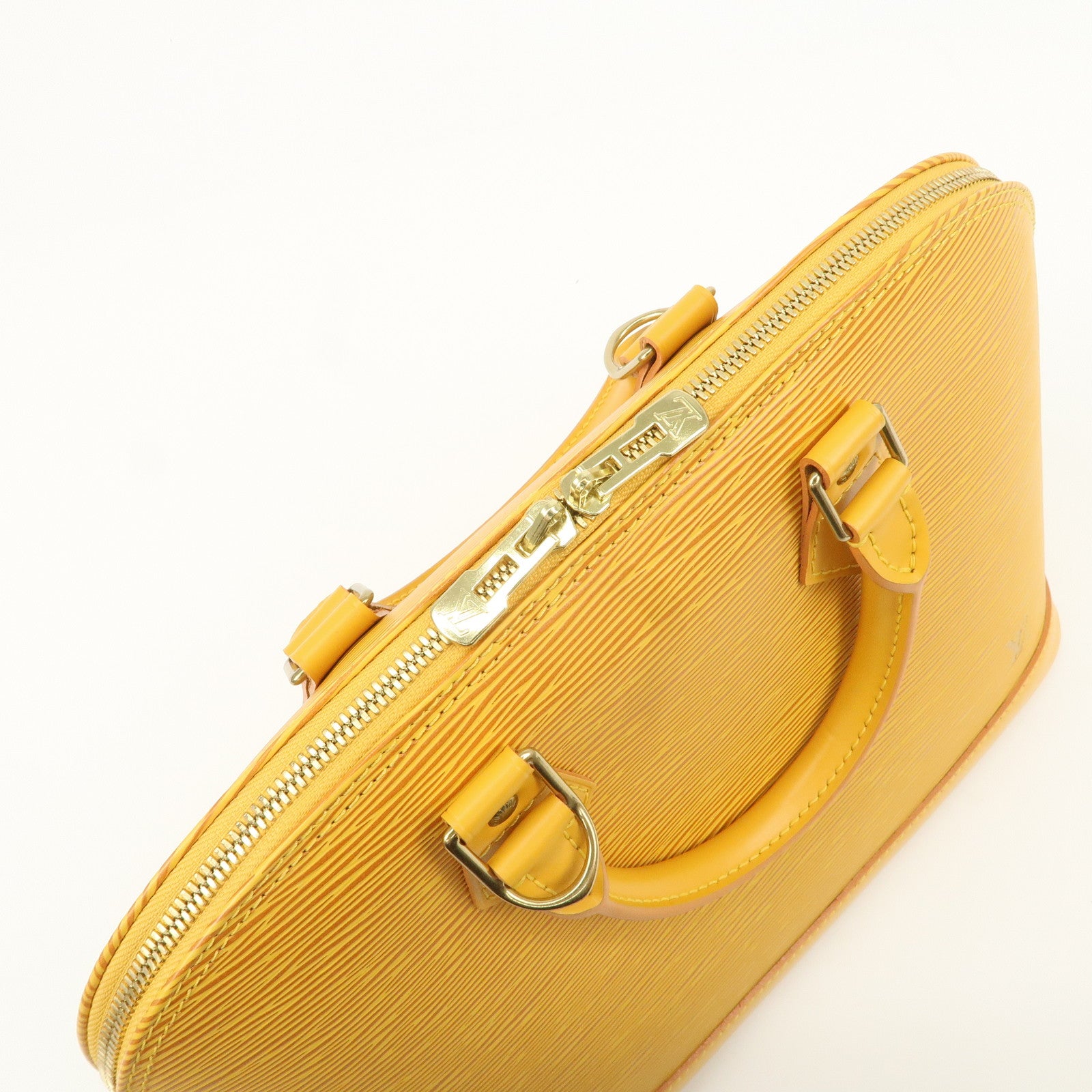 Louis Vuitton Epi Alma PM Hand Bag Tassili Yellow M52149