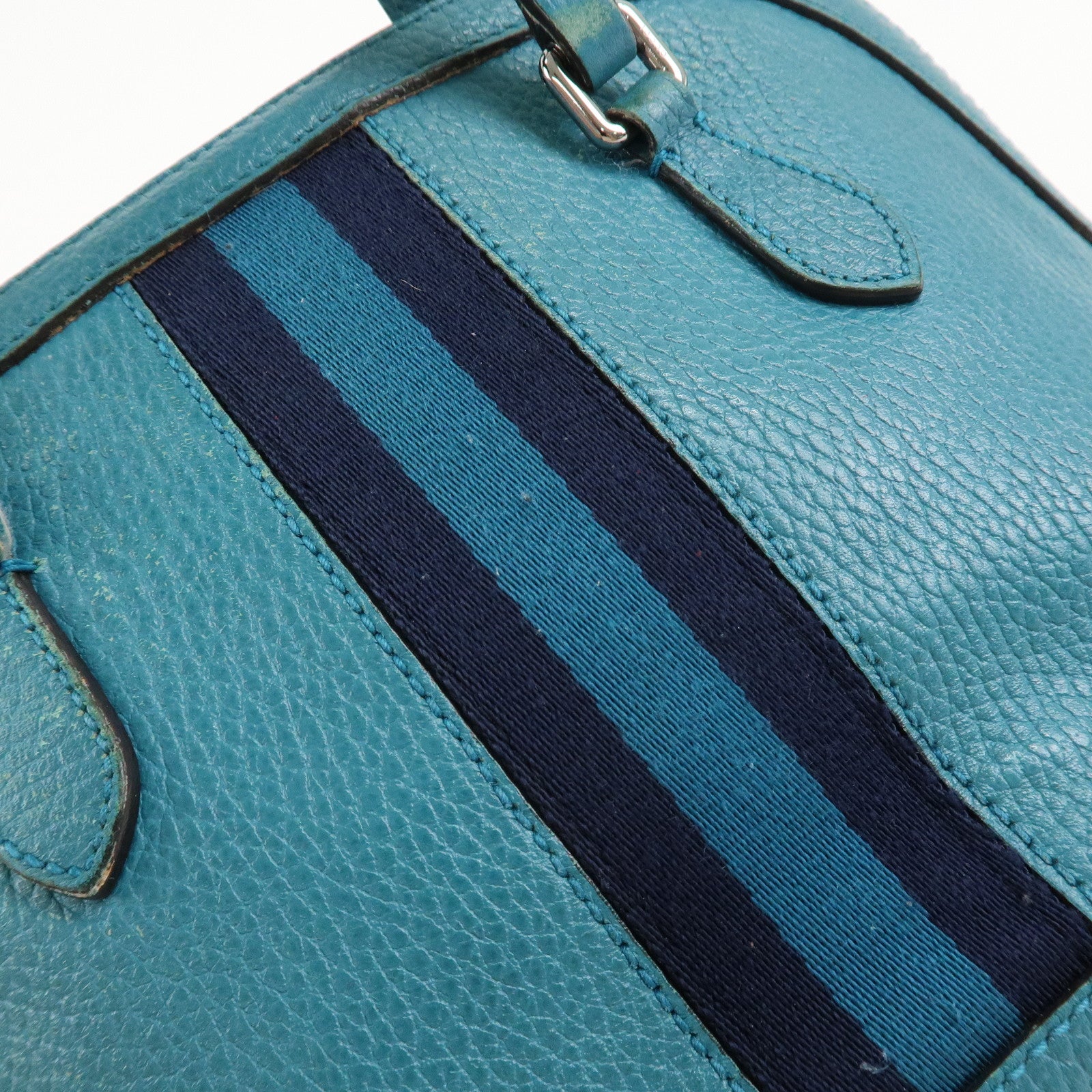 GUCCI Sherry Leather 2Way Shoulder Bag Hand Bag Blue 341504