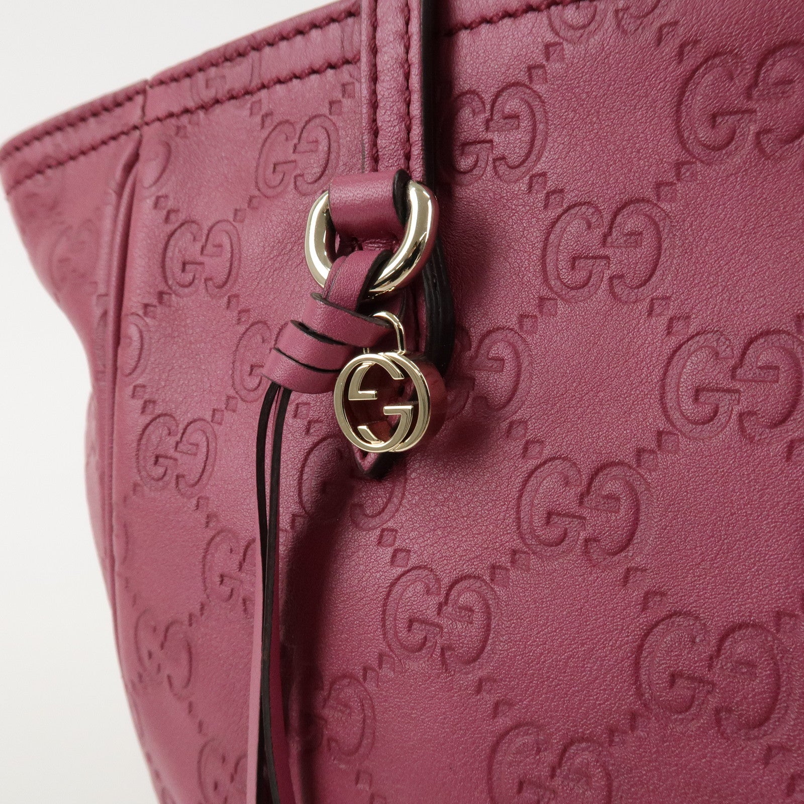 GUCCI Bree Guccissima Leather Tote Bag ShoulderBag Bordeaux 353119