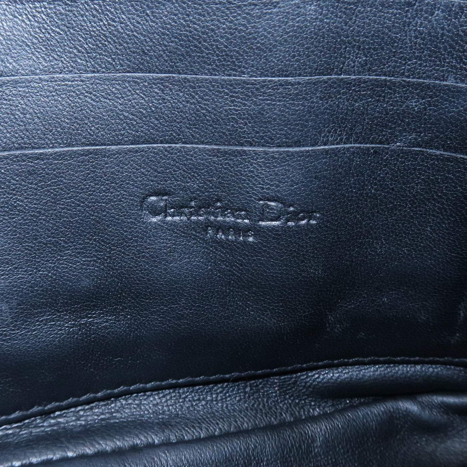 Christian Dior Cannage Patent Leather Chain Shoulder Bag Black Used