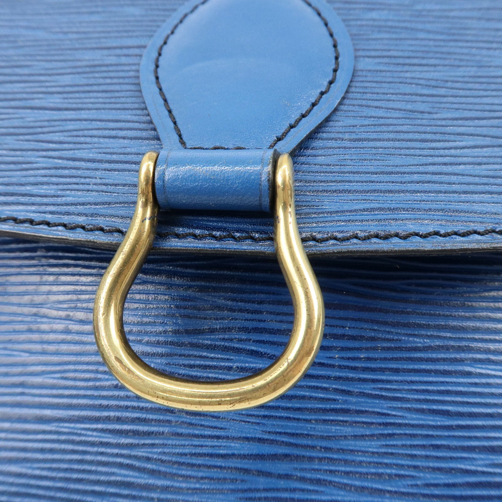 Louis Vuitton Epi Saint Cloud Shoulder Bag Blue M52195