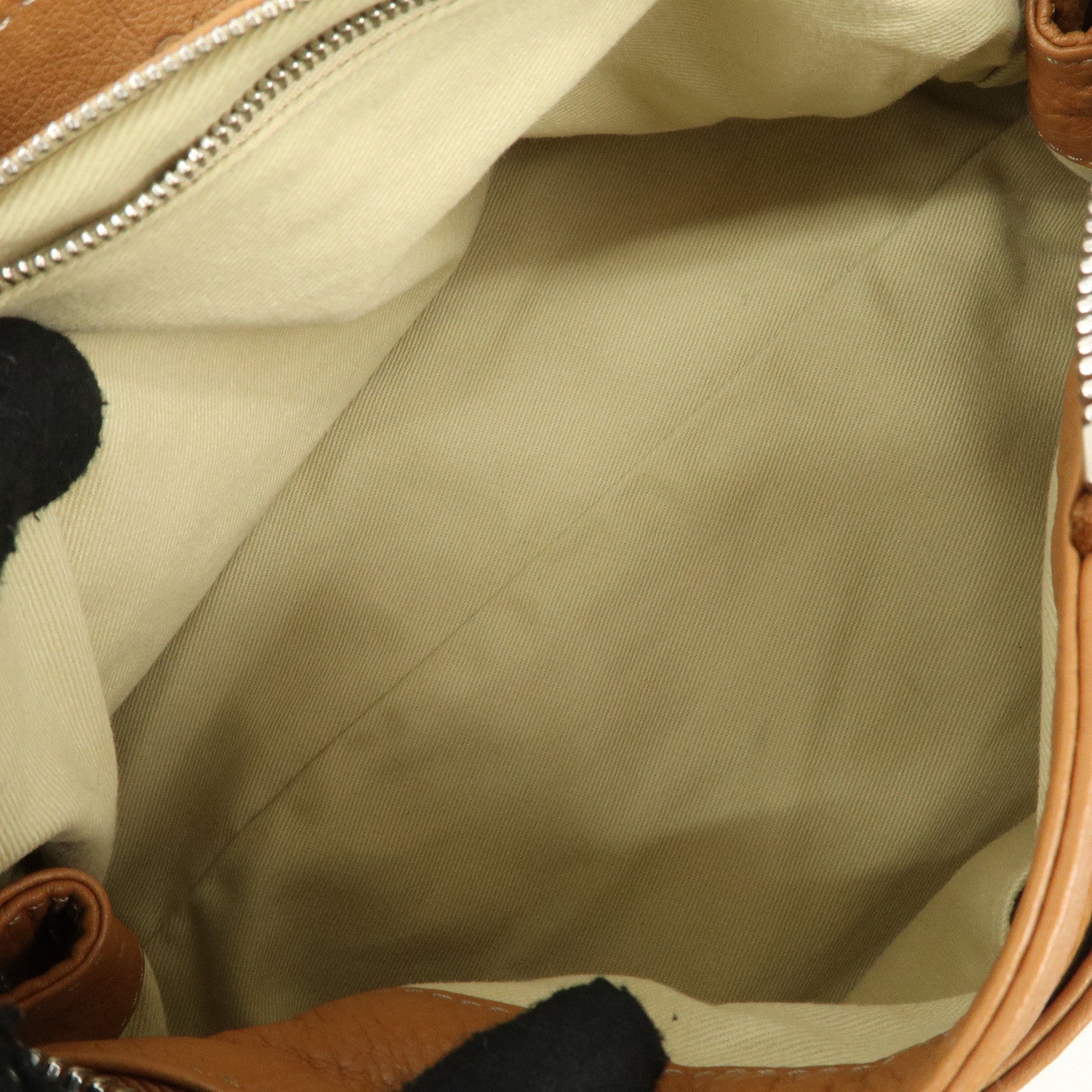 Chloe Paddington Leather Medium Hand Bag Shoulder Bag Brown Used