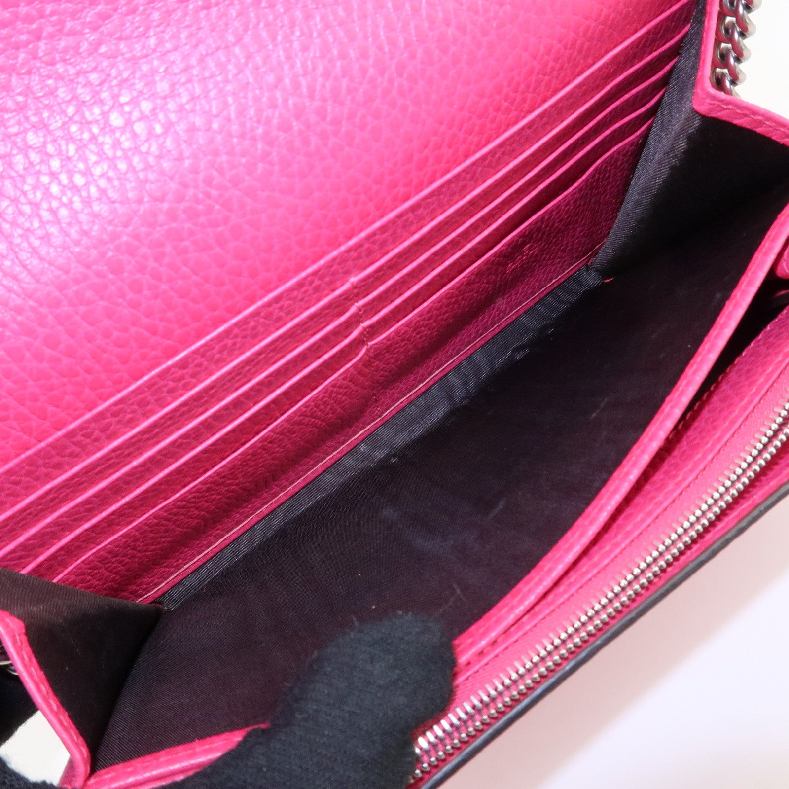 GUCCI Dionysus Leather Chain Shoulder Bag Pink 401231 Used