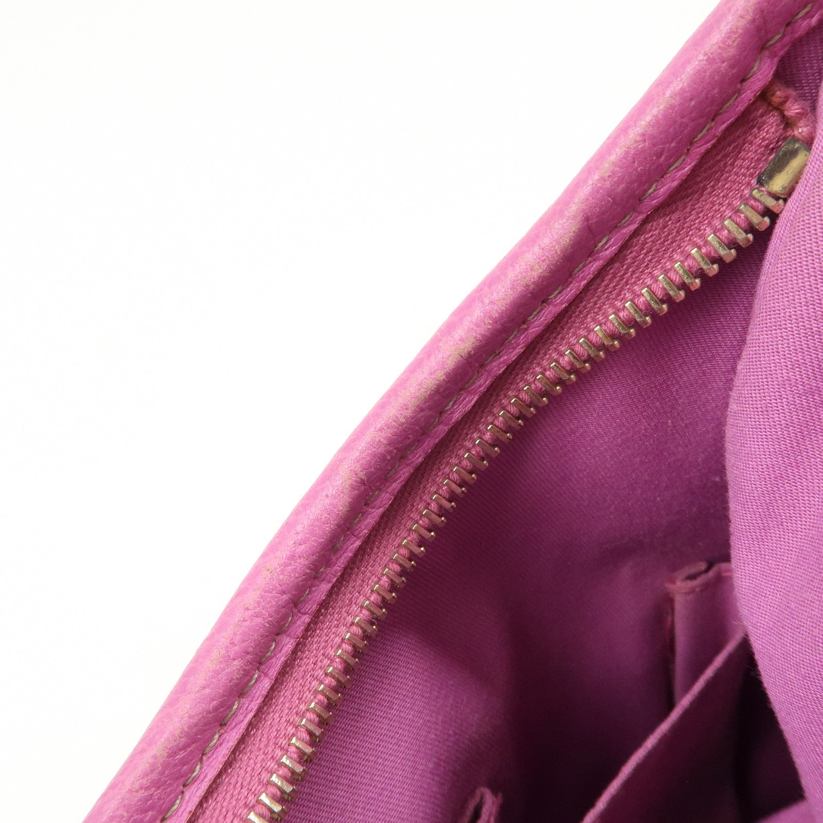 GUCCI Abbey GG Canvas Leather Shoulder Bag Beige Pink 130739 Used