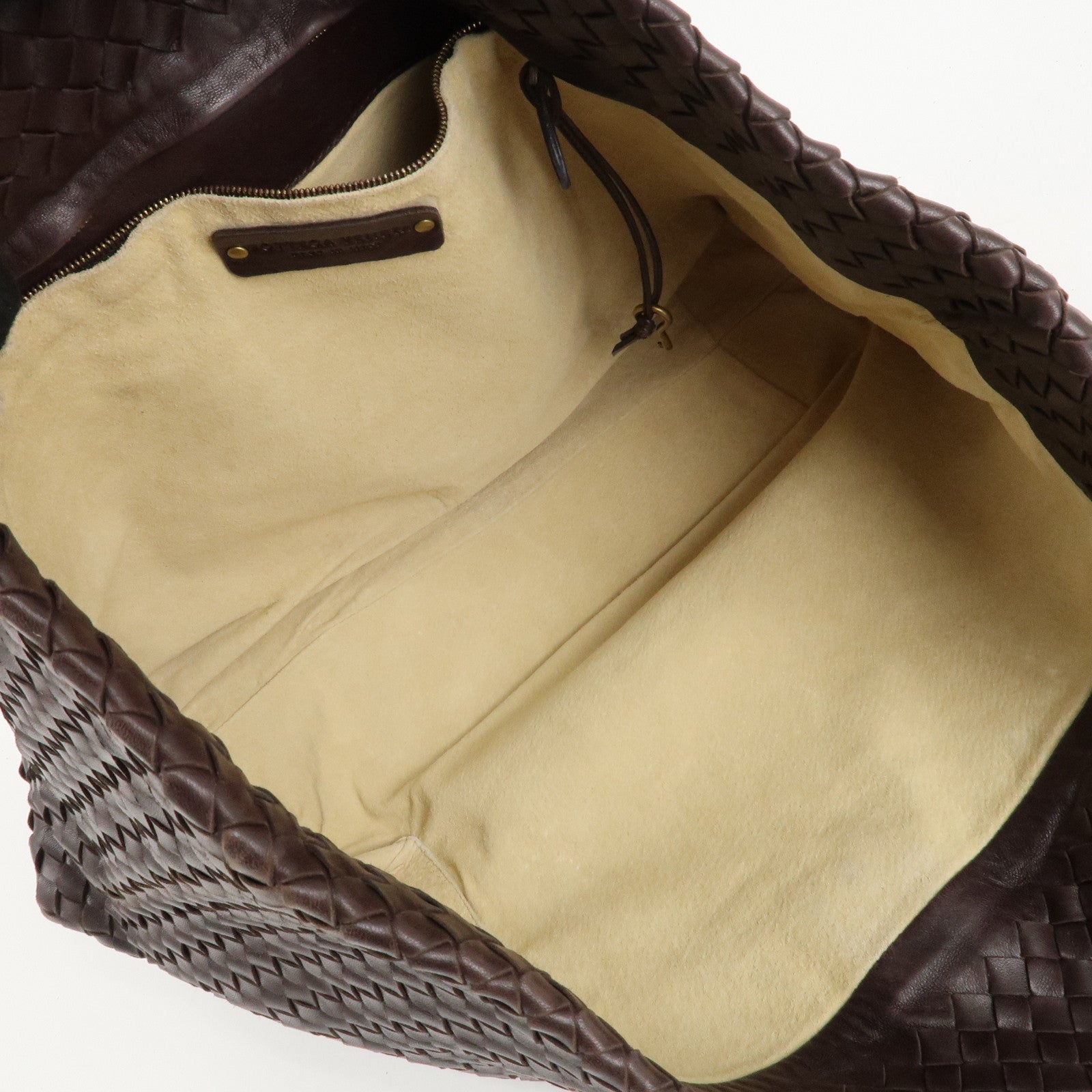 BOTTEGA VENETA Intrecciato Leather Tote Bag Dark Brown 162197 Used
