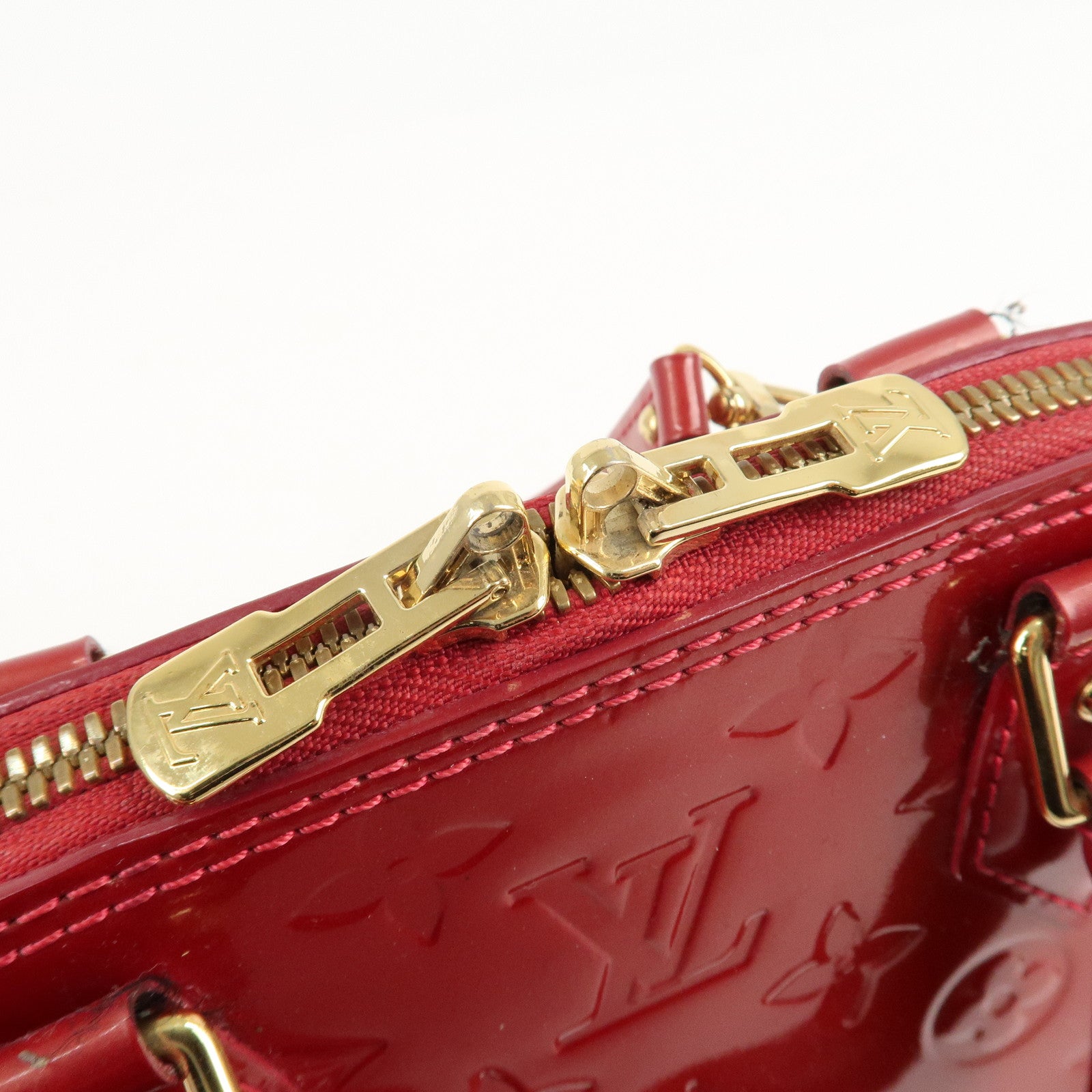 Louis Vuitton Monogram Vernis Alma BB 2Way Bag Red M91606