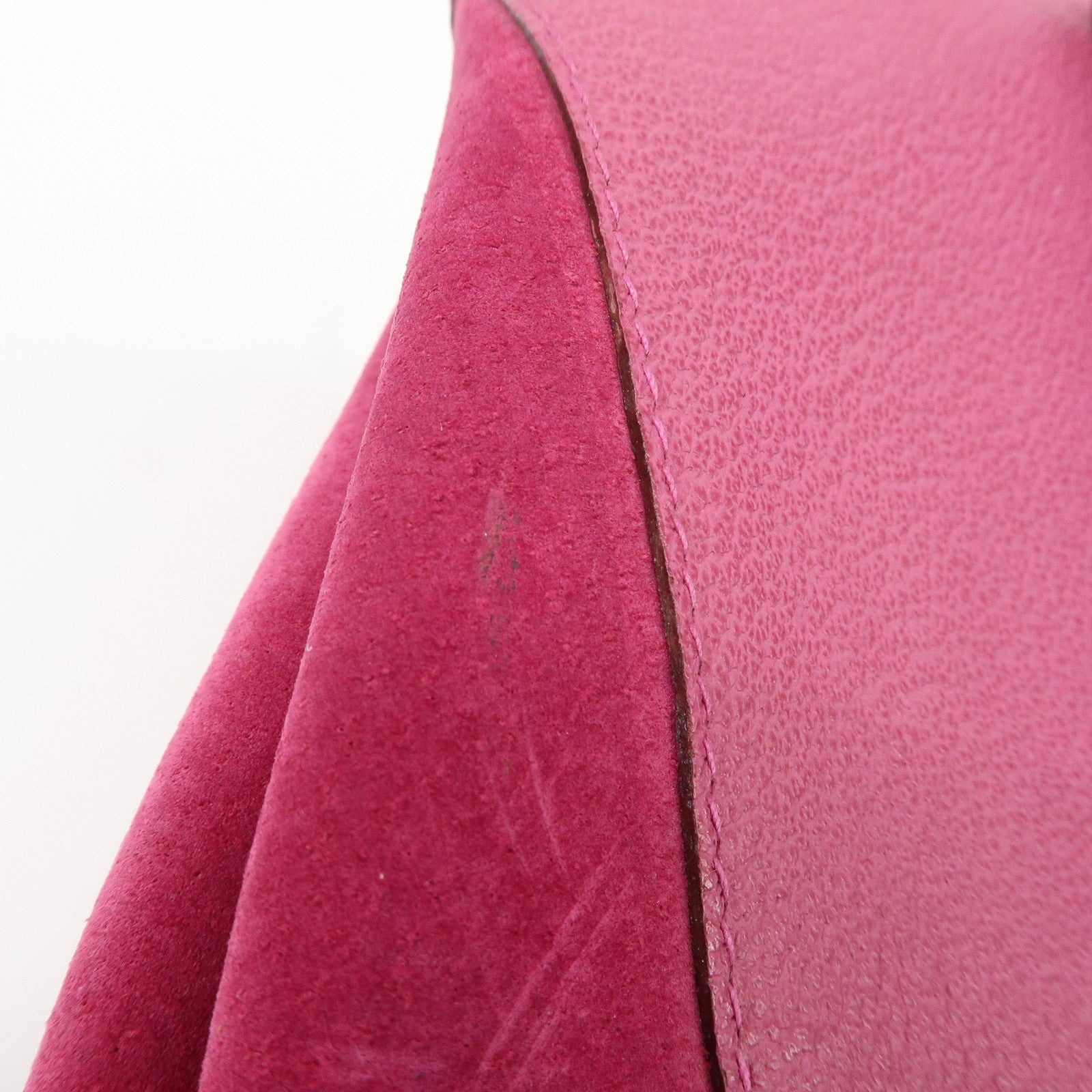 GUCCI Bamboo Suede Leather Back Pack Pink 003.2855.0043 Used