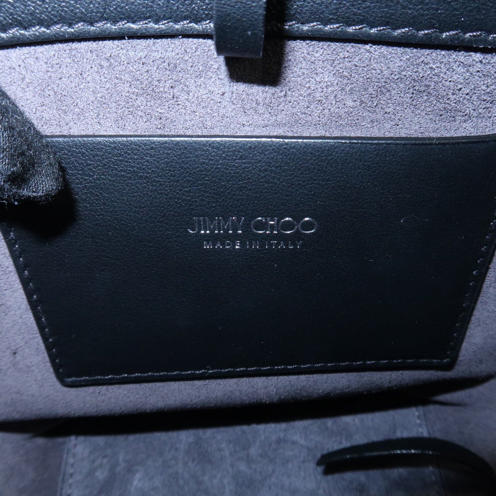 JIMMY CHOO Leather Hand Bag Black