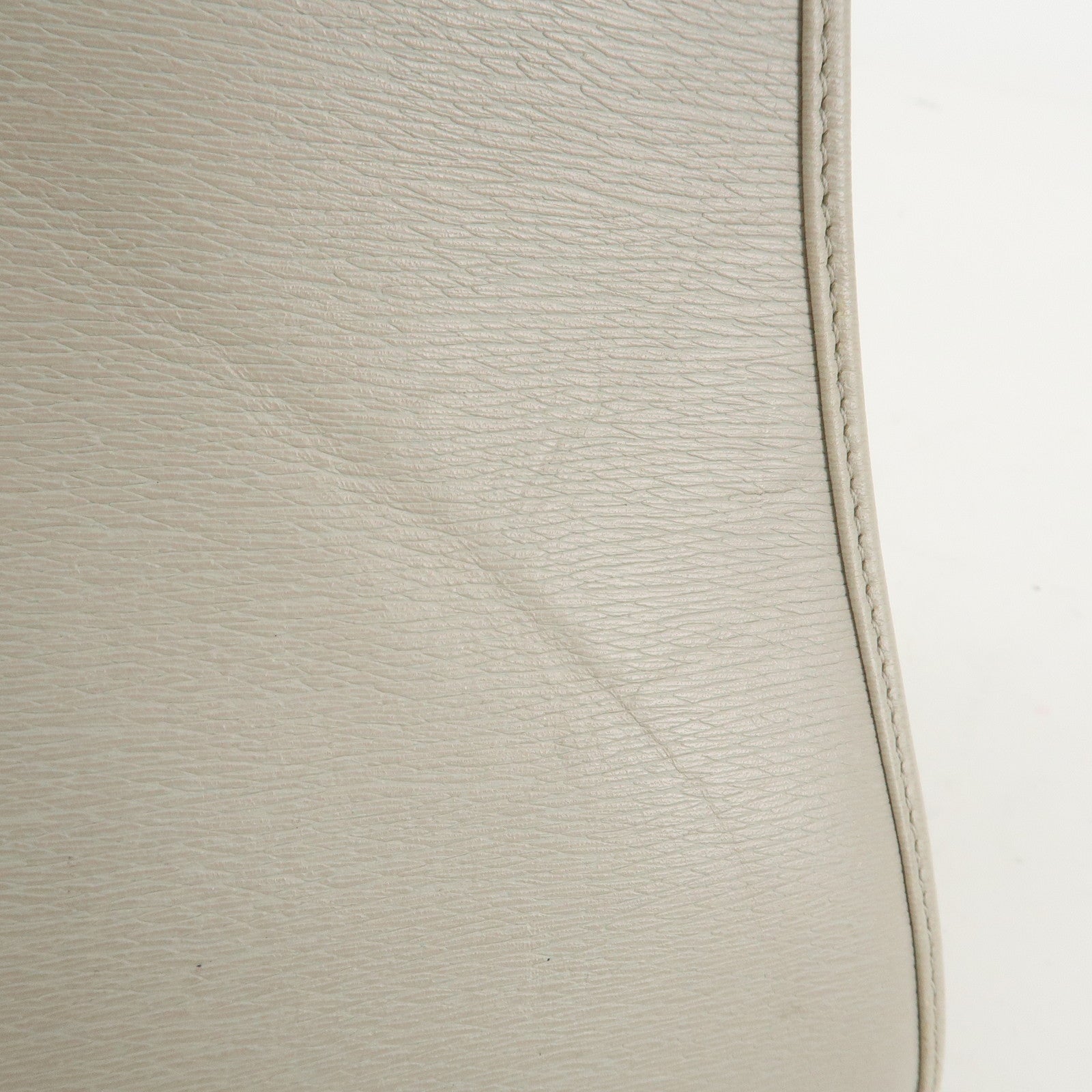 GUCCI Jackie Leather Shoulder Bag Ivory 002.1067 Used