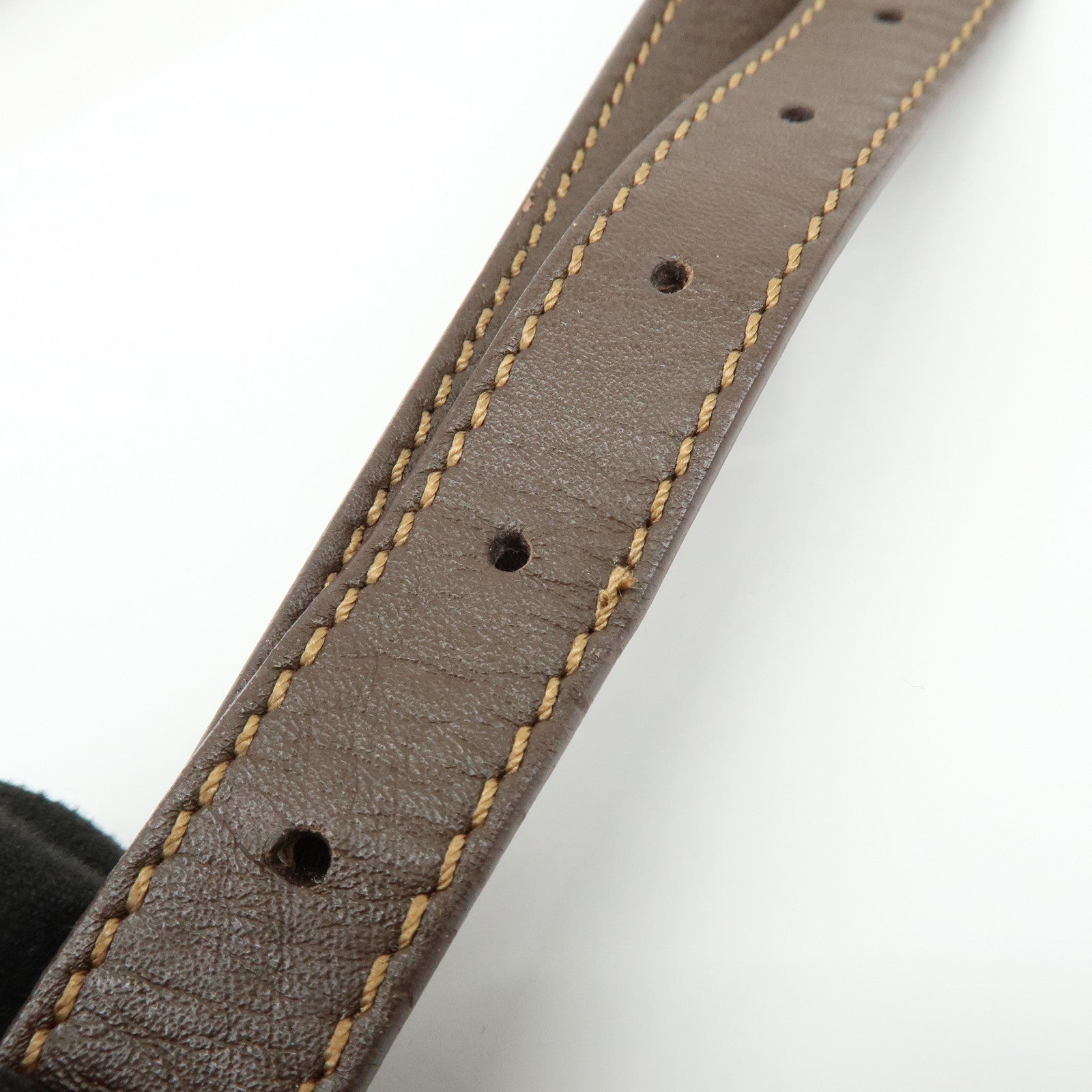 FENDI Zucchino PVC Leather Shoulder Bag Crossbody Bag Brown 8BT206