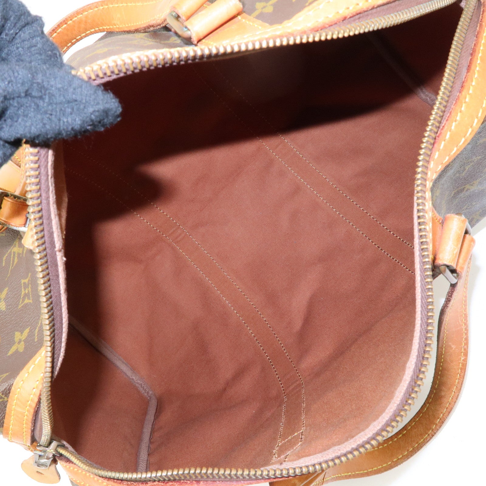 Louis Vuitton Monogram Sac Souple 45 Boston Bag Brown M41624 Used