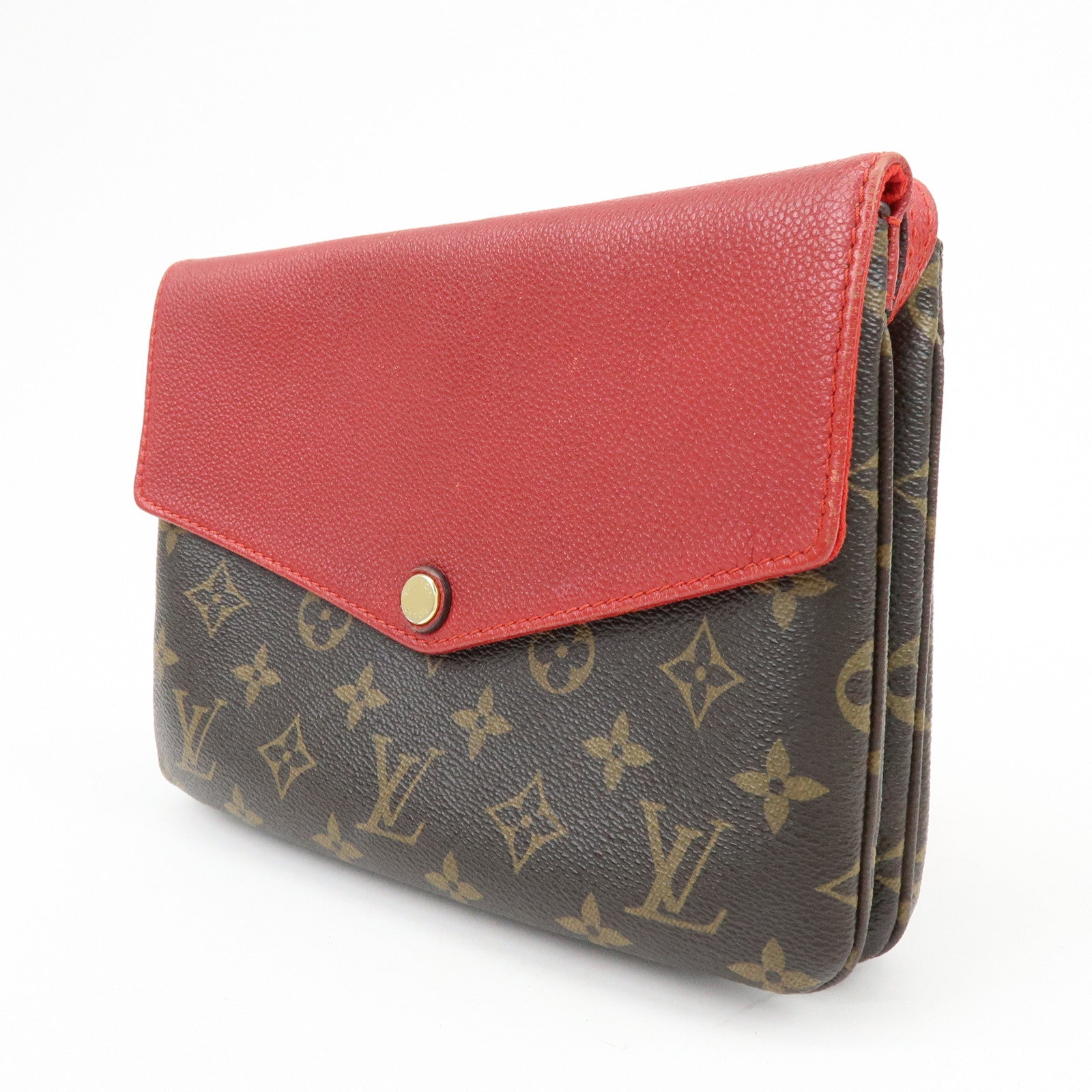 Louis Vuitton Monogram Twice Shoulder Crossbody Bag Cerise M50184