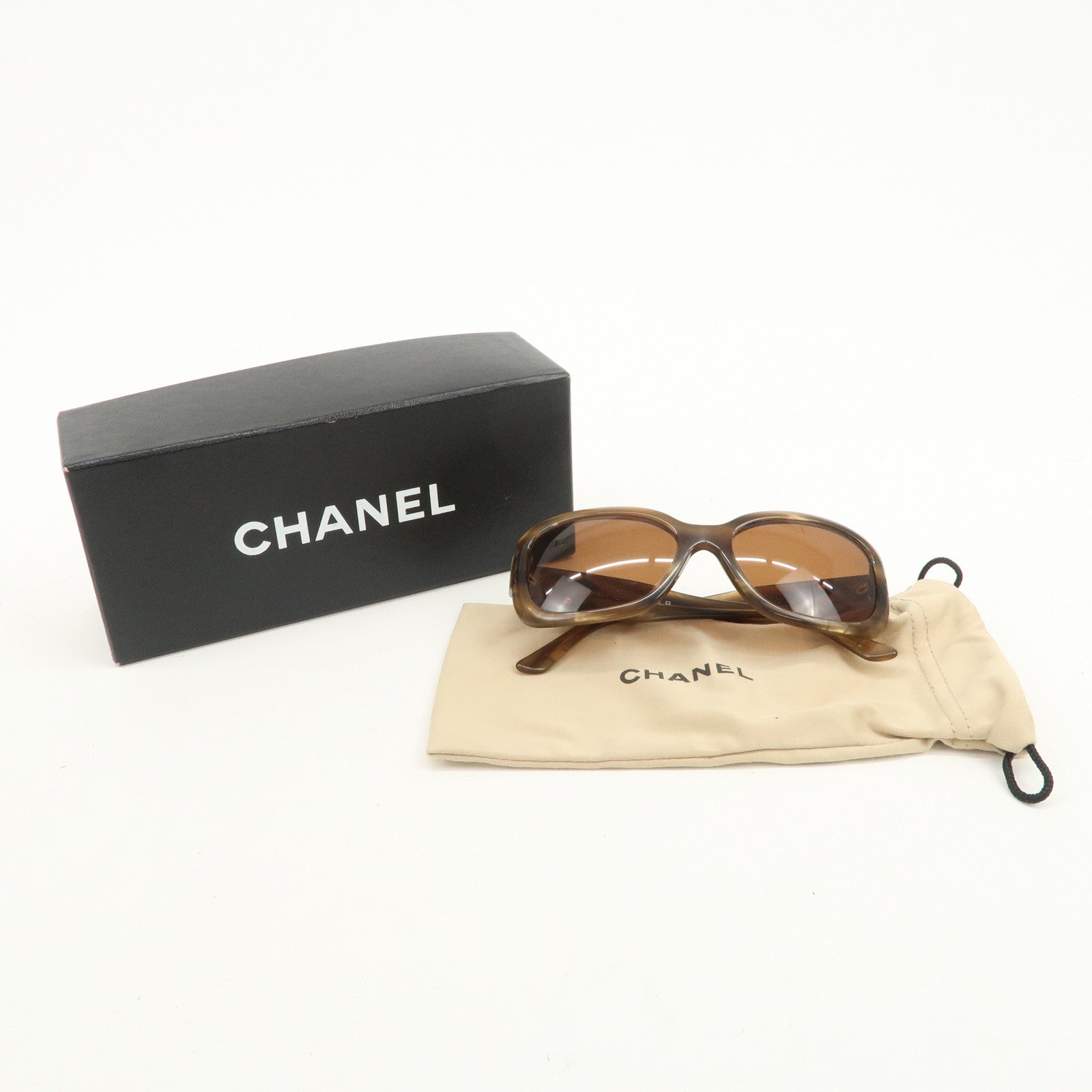 CHANEL Plastic Sunglasses Brown 5102 c.871/73 54□17 135