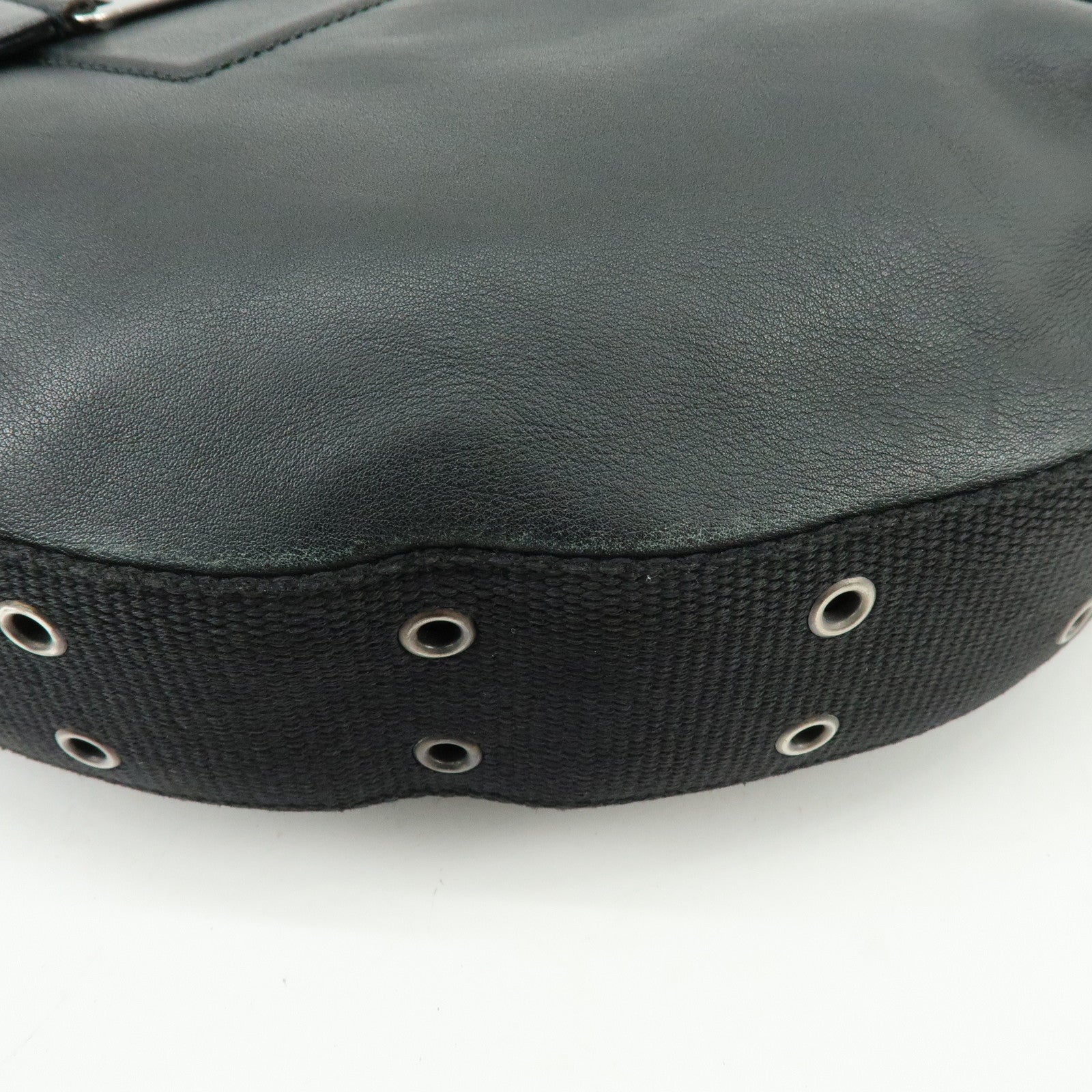 Christian Dior Street Chic Leather Shoulder Bag Crossbody Bag Black