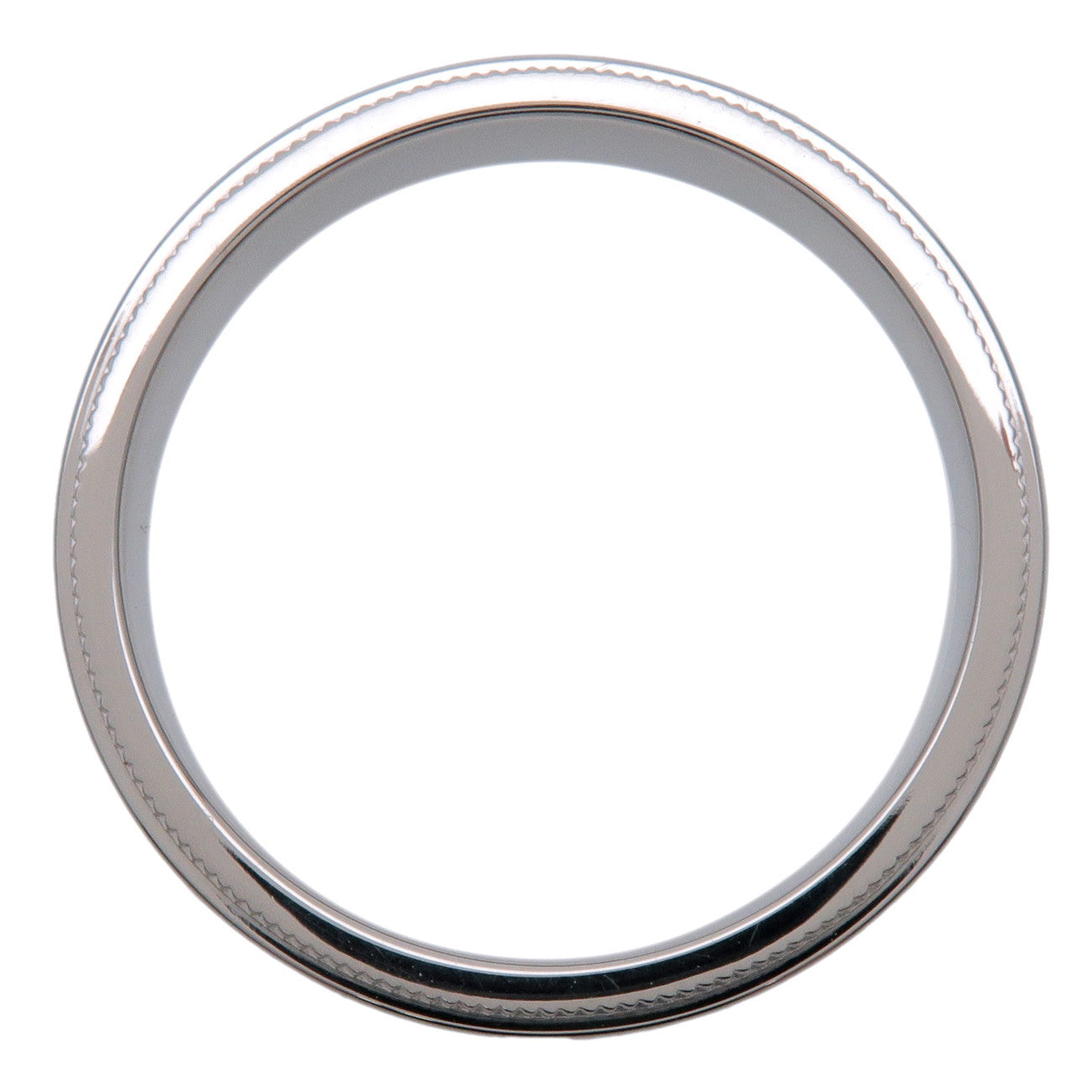 Tiffany & Co Milgrain Band Ring 4mm PT950 Platinum US7 EU54 HK15