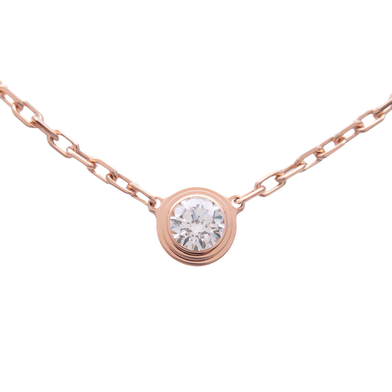 Cartier Diamants Legers Necklace SM Diamond 0.09ct 750PG Rose Gold