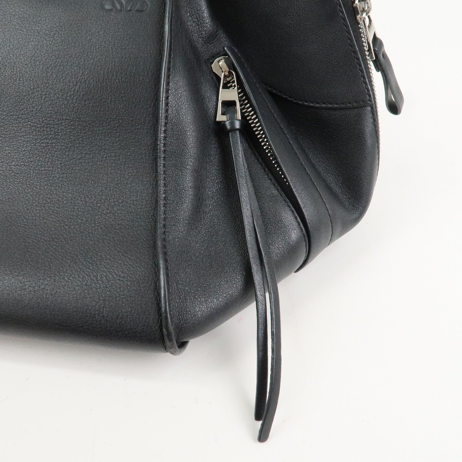 LOEWE Hammock Medium Leather Shoulder Bag Hand Bag Black