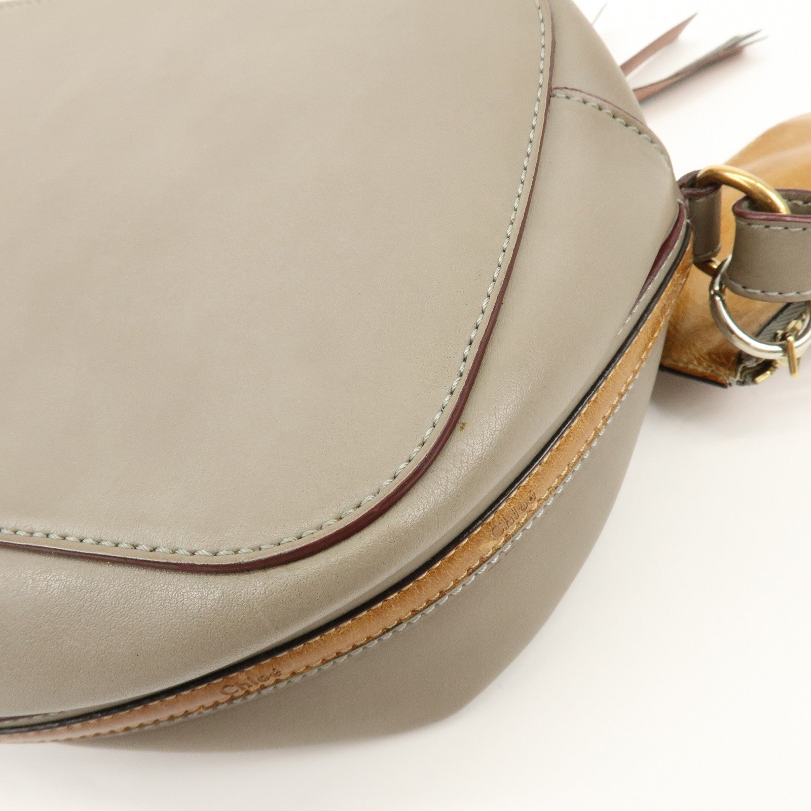 Chloe Sam Leather Shoulder Bag Crossbody Bag Brown Camel
