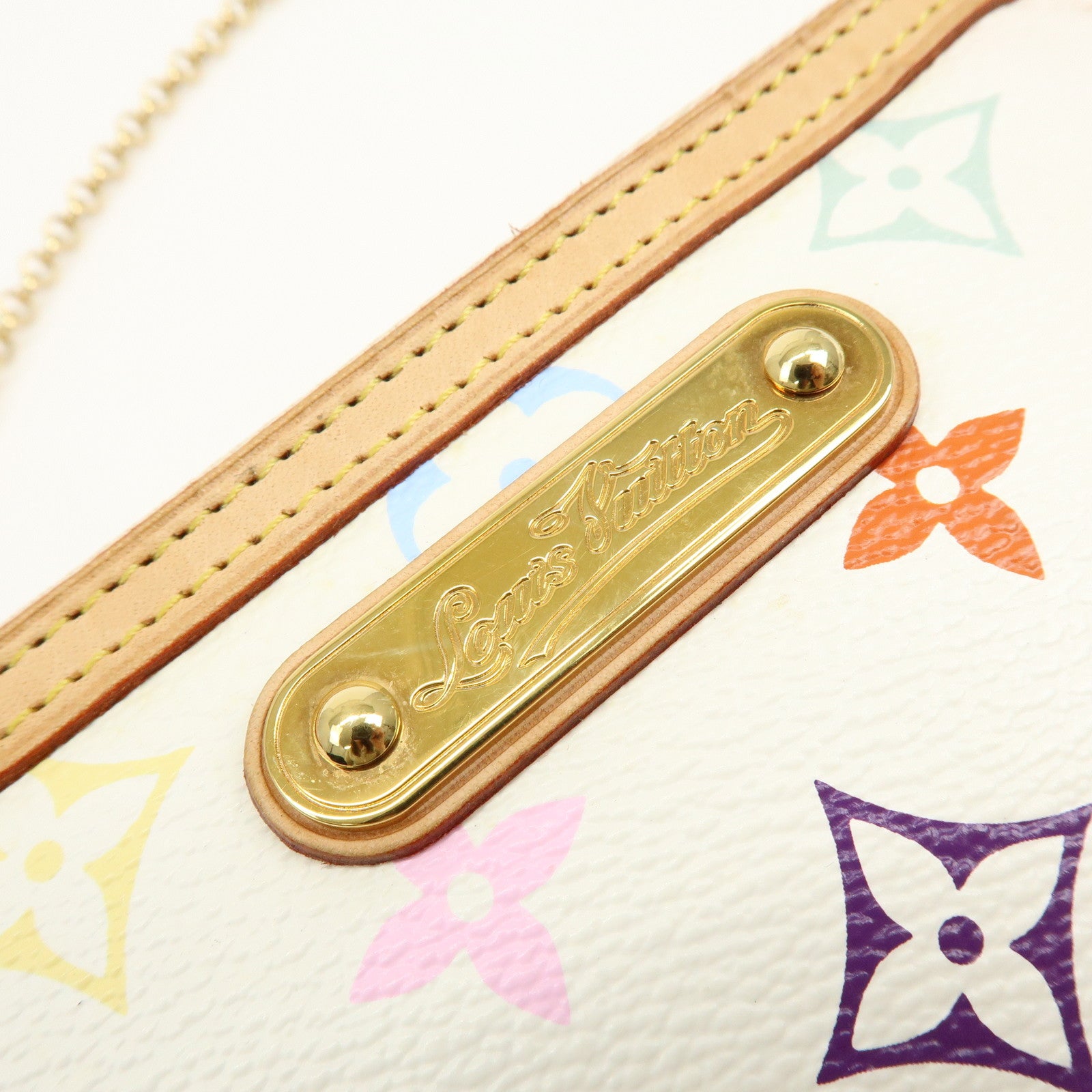 Louis Vuitton Monogram Multicolor Pochette Milla MM Blanc M60096