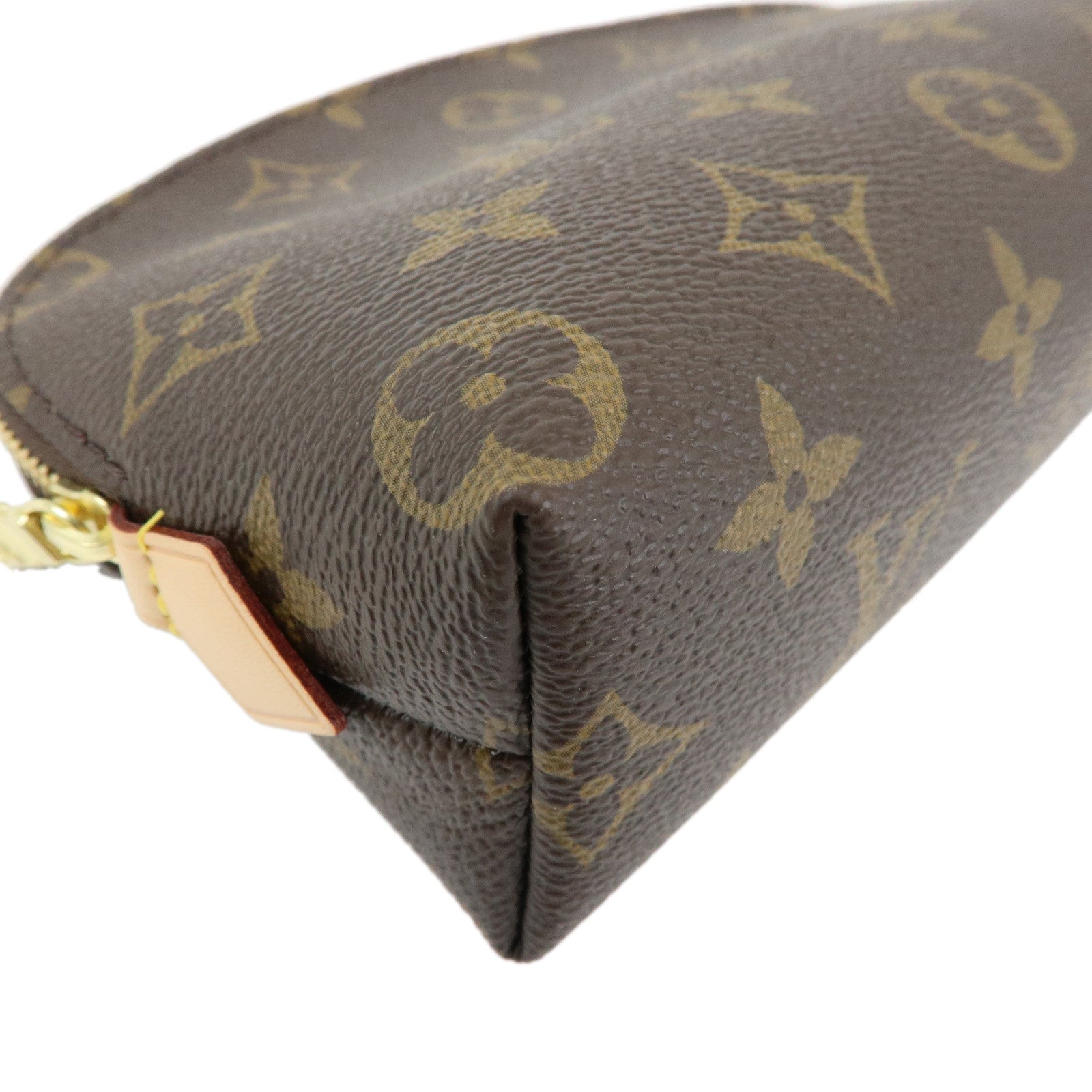 Louis Vuitton Monogram Pochette Cosmetic PM Pouch Brown M47515