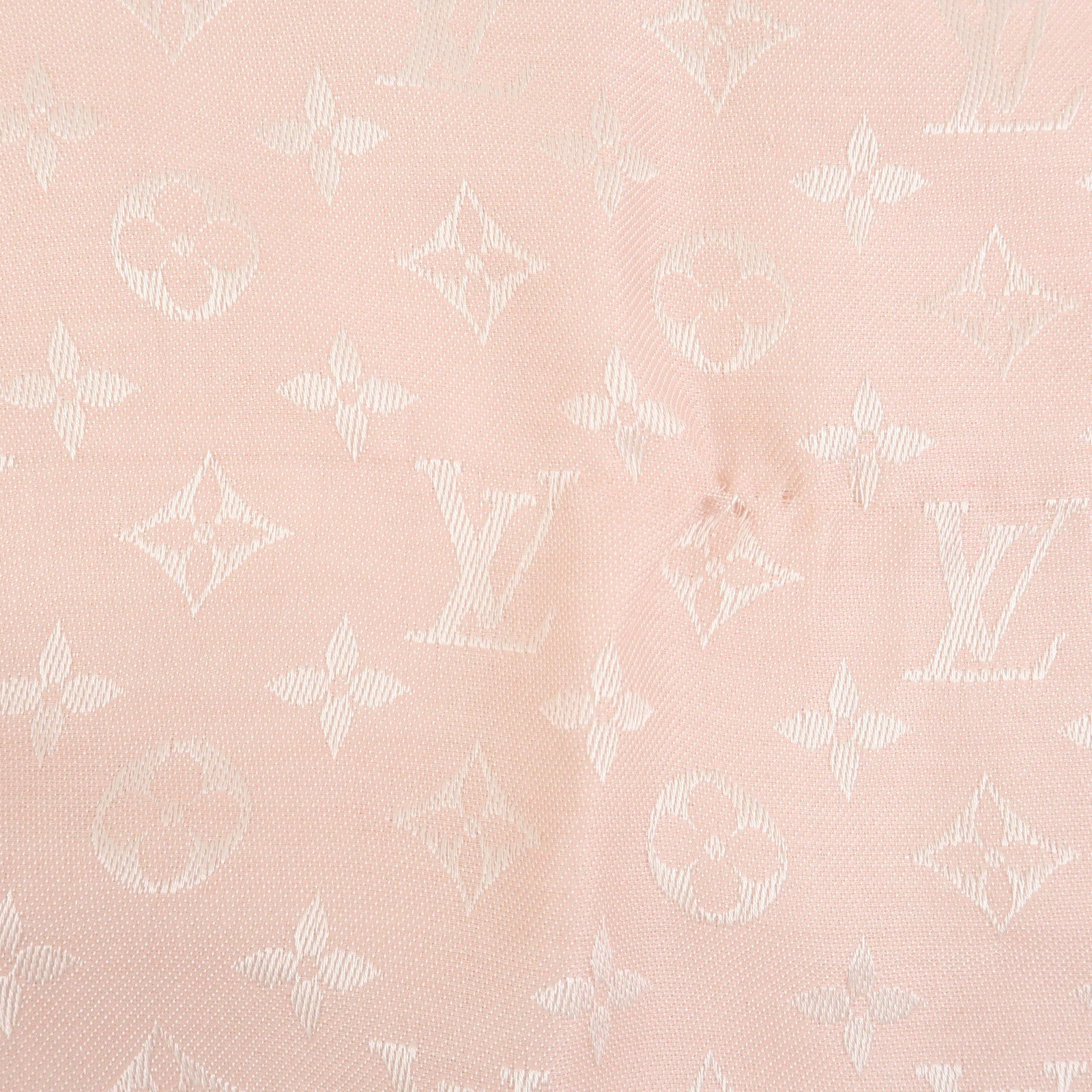 Louis Vuitton Monogram Silk Wook Shawl Scarf Rose Pink M72046