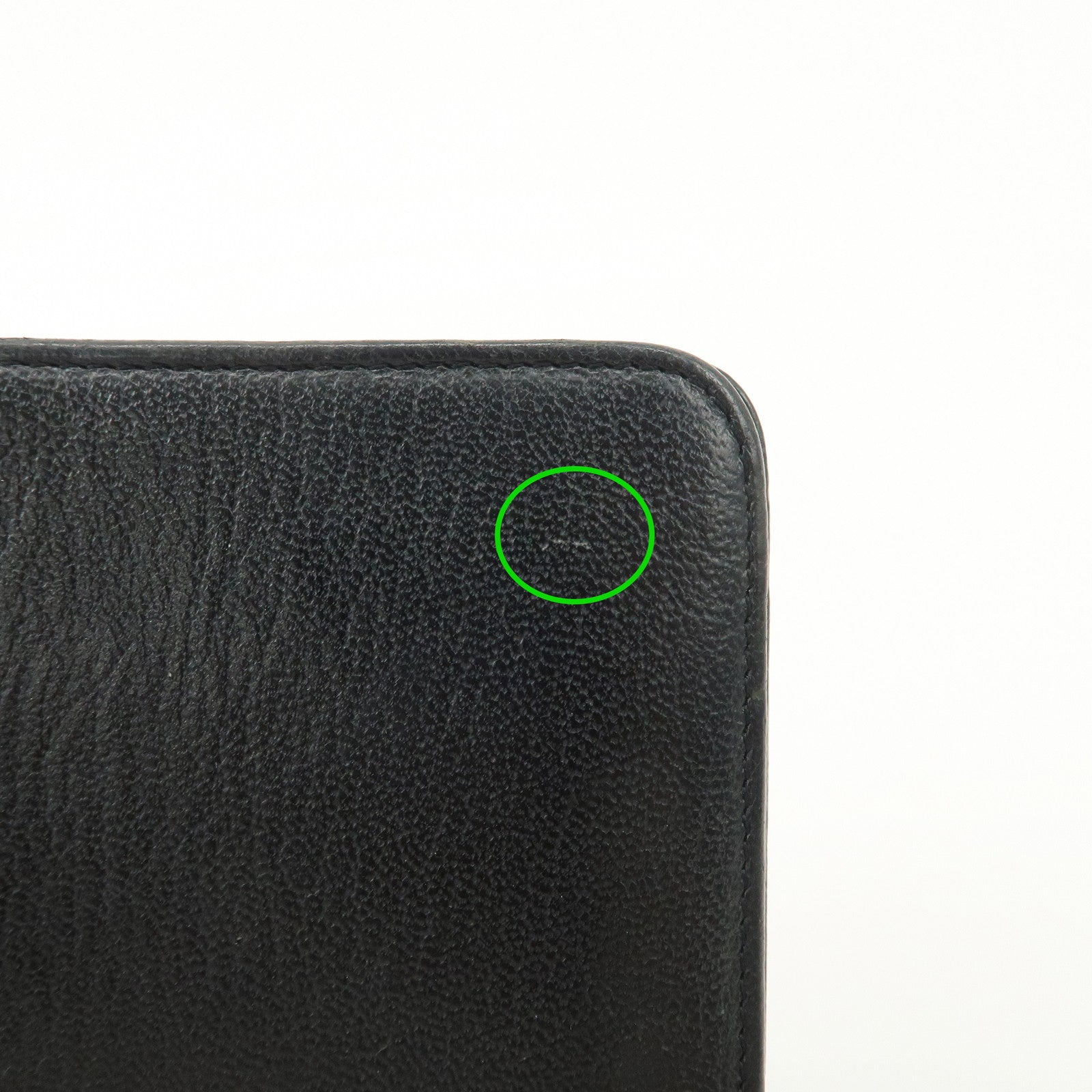 CHANEL COCO Mark Leather Planner Cover Black Gold Hardware Used