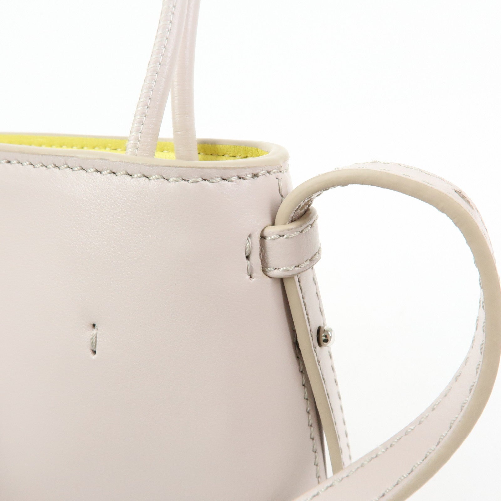 Chloe Sense Micro Leather 2Way Bag Shoulder Bag Hand Bag Pink Beige