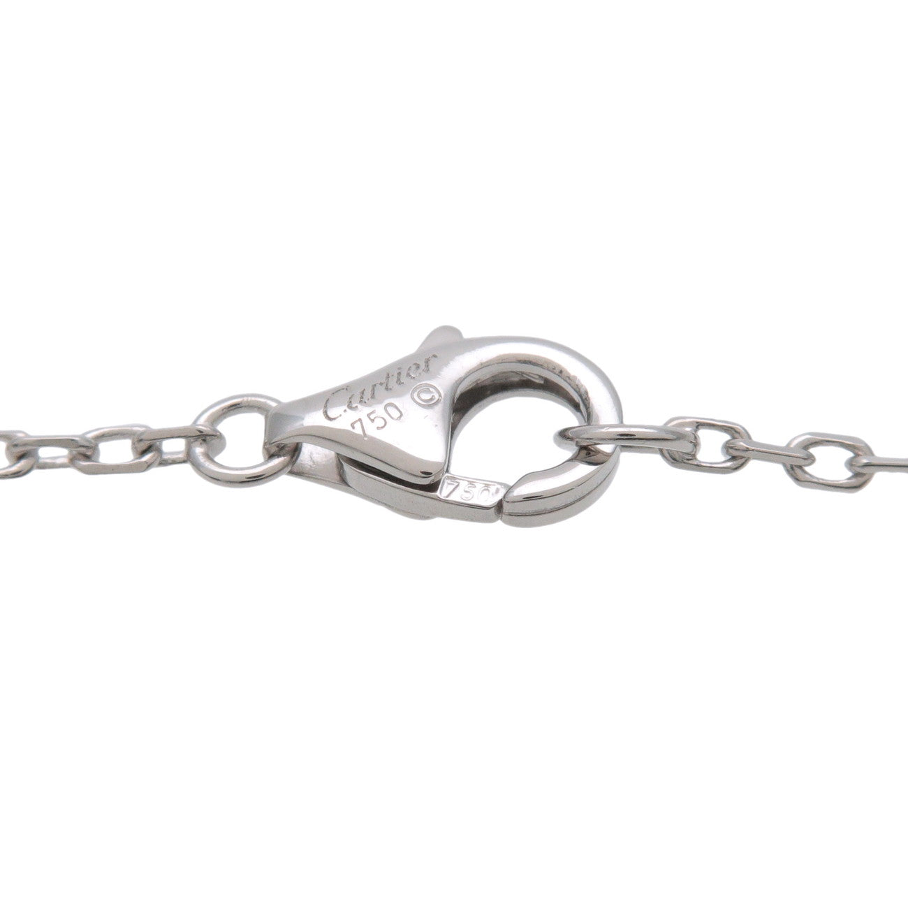 Cartier C Heart Diamond Necklace K18 750WG White Gold